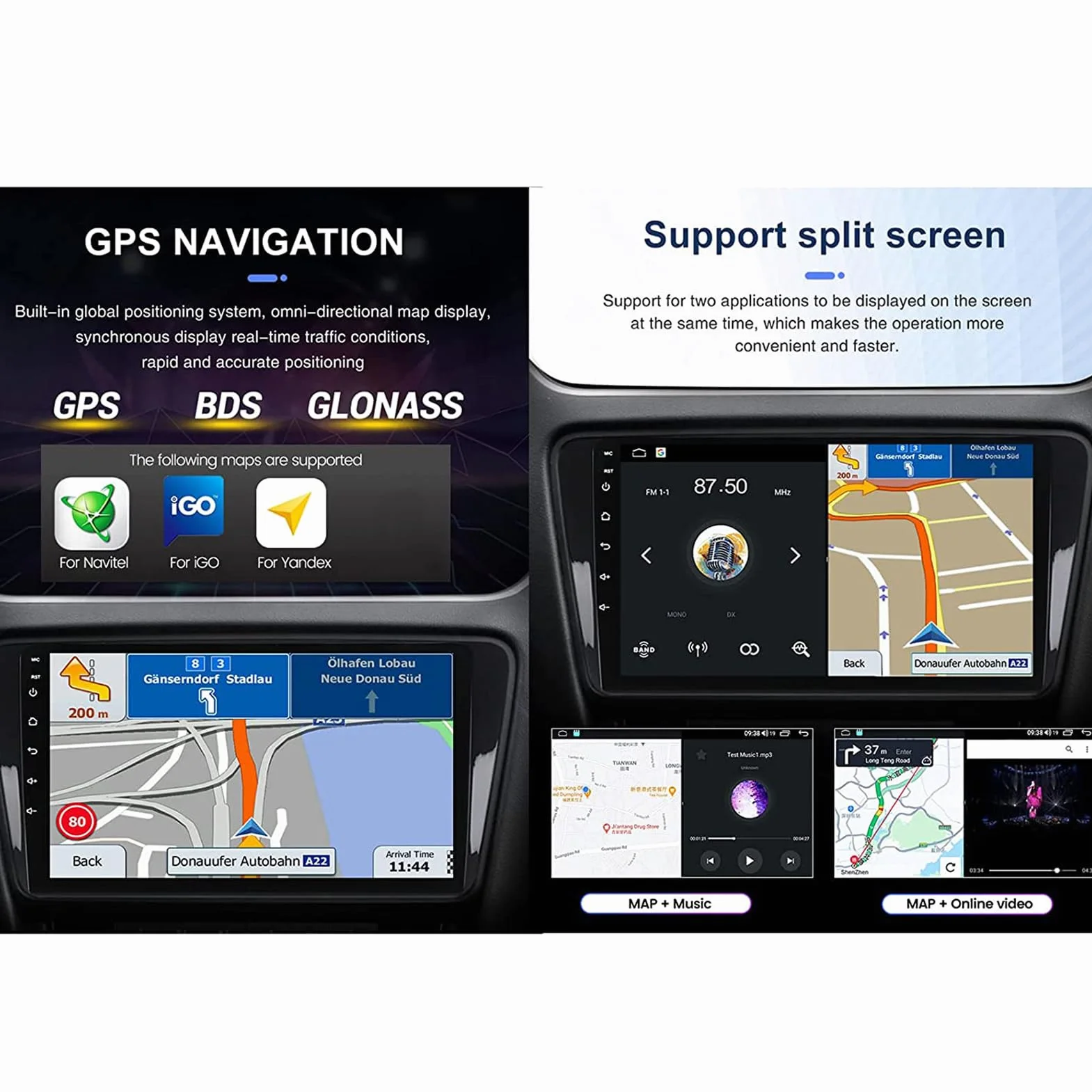 Android 11 Ekran Dotykowy Radia Samochodowego do Cadillac Escalade 2007-2012 4+64GB Octa Core GPS Nawigacja