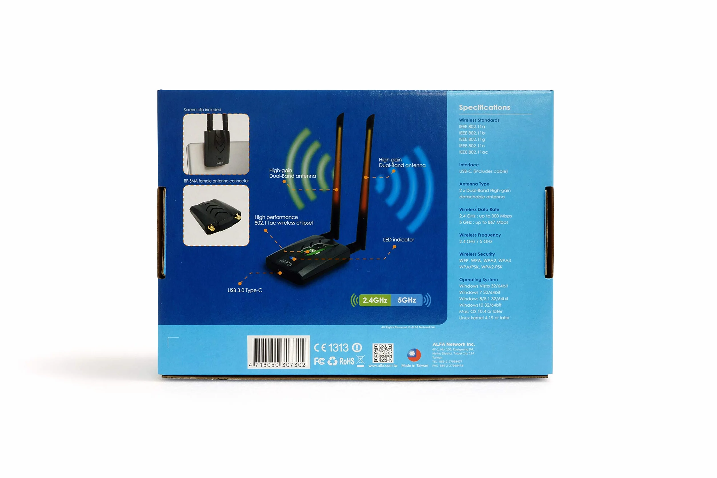 ALFA Network USB adapter AWUS036ACH v.2