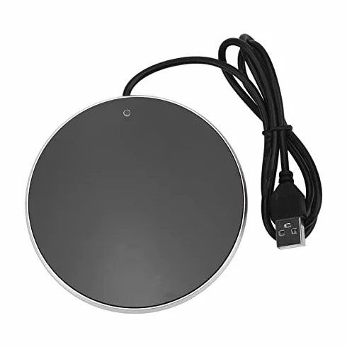 Przenośny Podgrzewacz do Napojów Stała Temperatura USB Srebrny Ø 10,3 cm