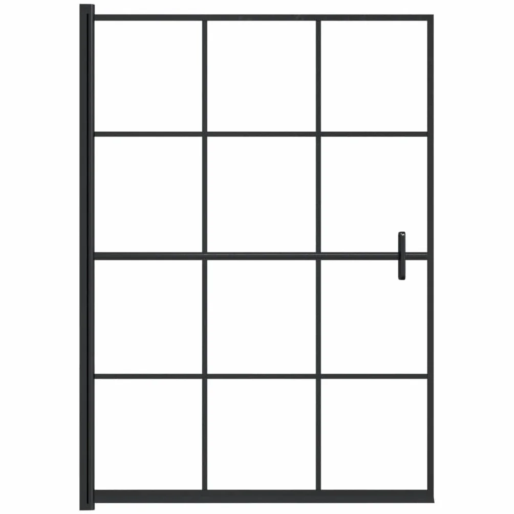 Kabina prysznicowa ESG 100 x 140 cm, czarna | Profil aluminiowy, szkło hartowane, materiał montażowy w zestawie, łatwy montaż