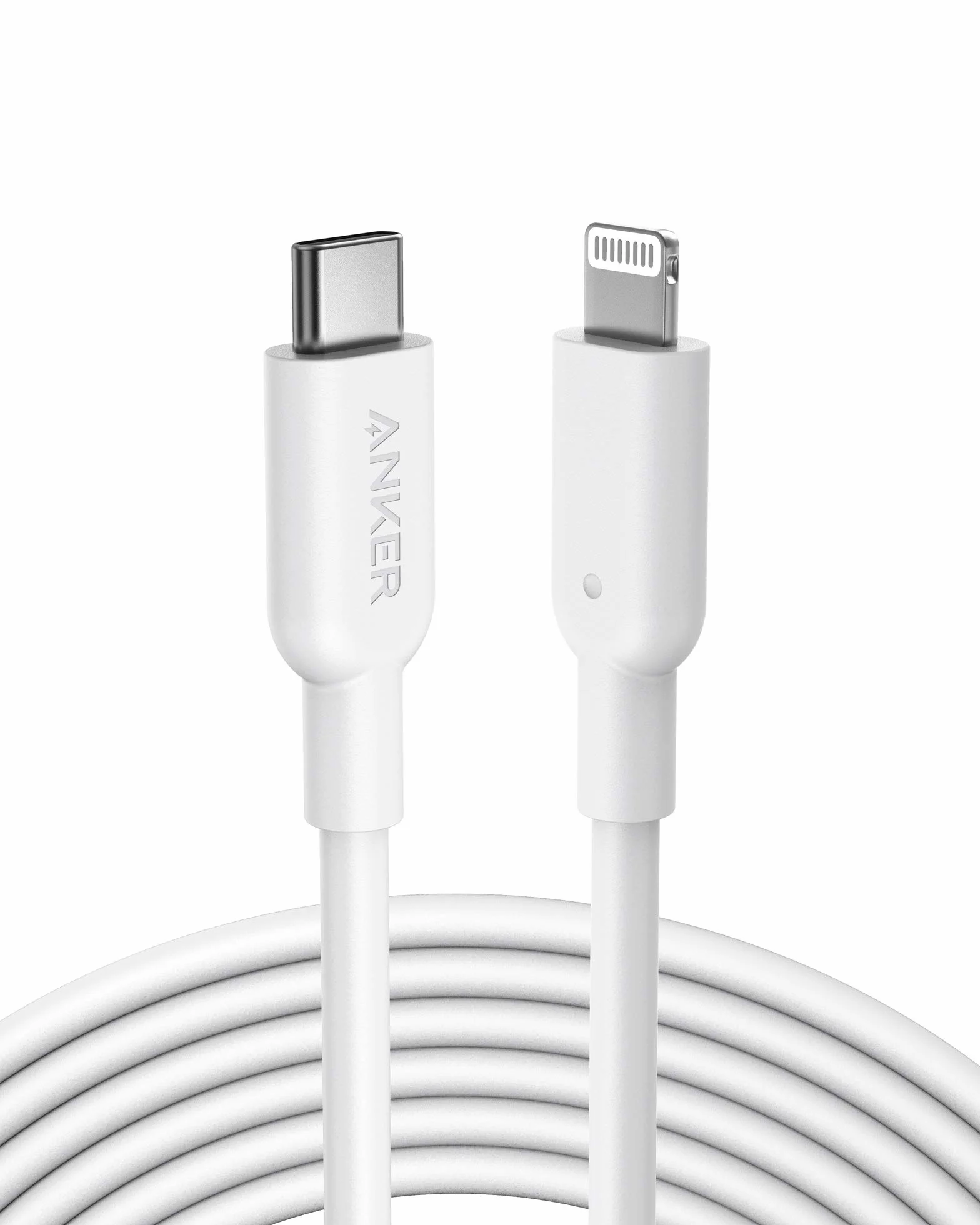 Anker PowerLine II USB C auf Lightning Kabel MFi-Zertifiziert 3m Weiß Power Delivery
