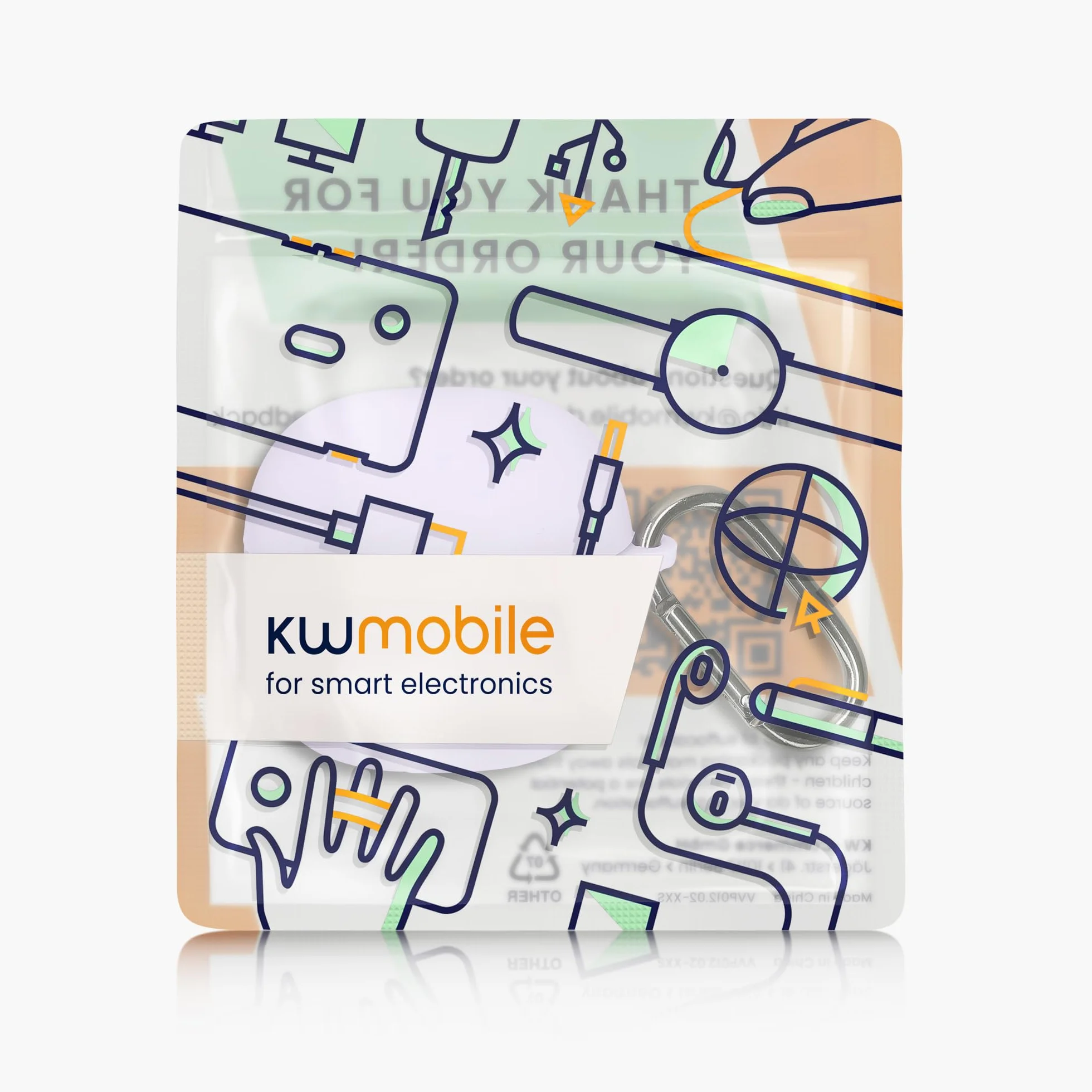 kwmobile Etui kompatybilne ze słuchawkami Xiaomi Redmi Buds 8 Lite – silikonowe etui ochronne, etui ochronne, pokrowiec w kolorze lawendowym