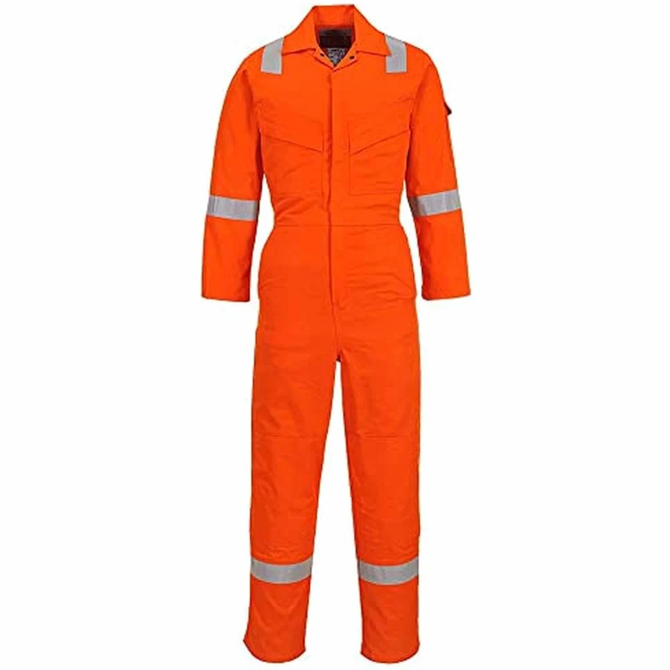 Portwest FR28 Lekki Kombinezon Trudnopalny i Antystatyczny, Pomaranczowy, Regularny, XL