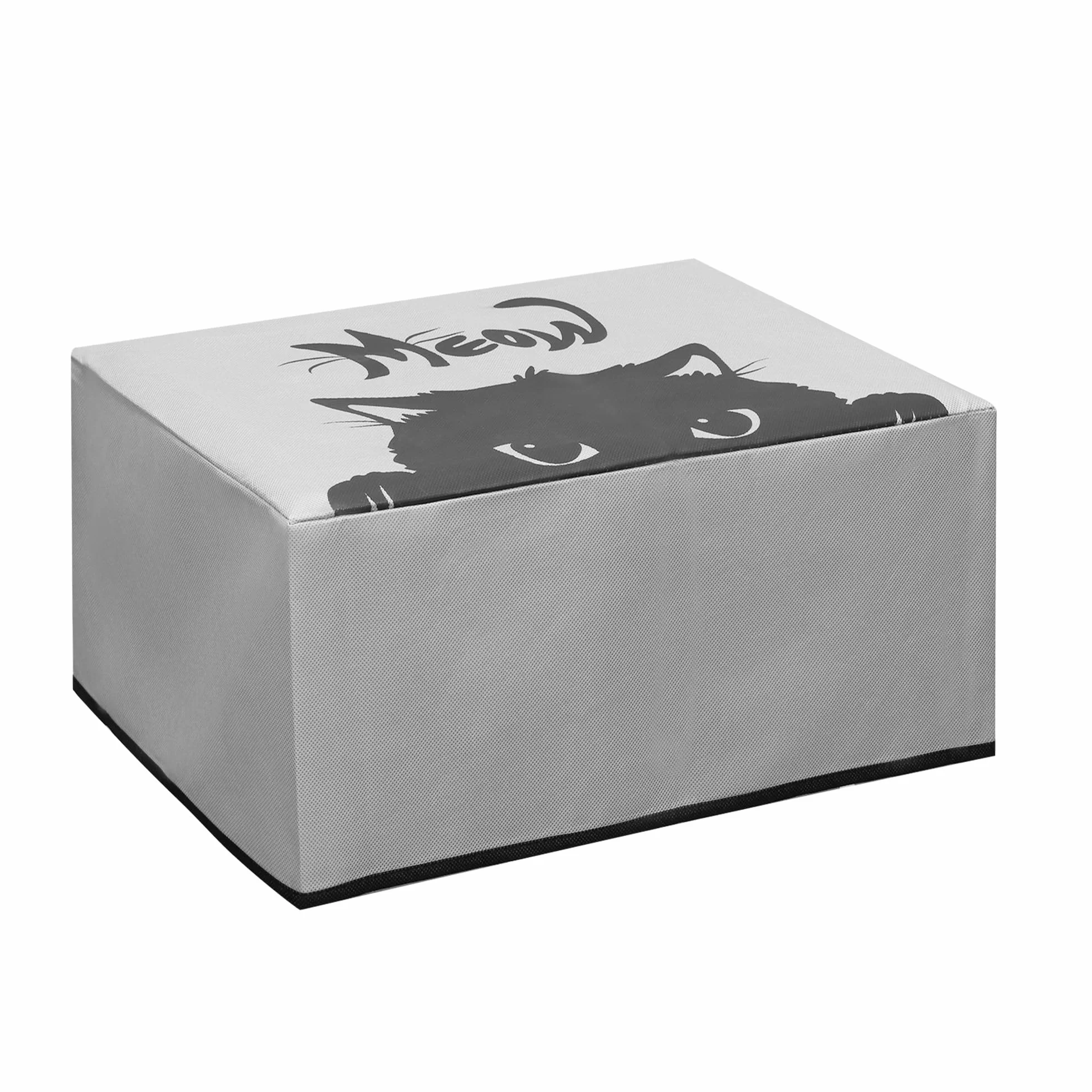 kwmobile Osłona przeciwpyłowa kompatybilna z Canon Pixma TS5150 / 5151 / MG 2555 - etui do drukarki - szary/czarny - Meow Cat