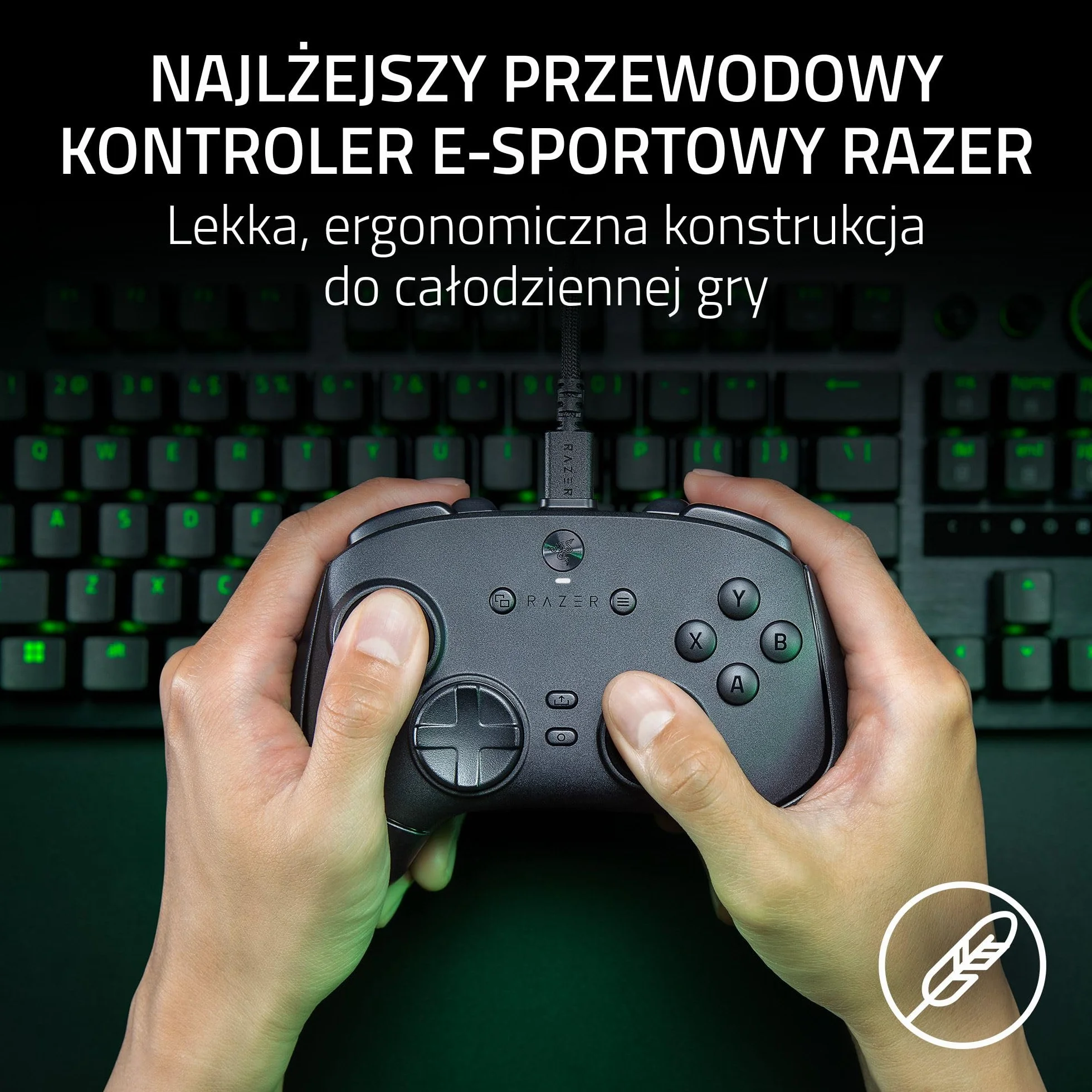 Razer Wolverine V3 Tournament Edition 8K PC przewodowy kontroler e-sportowy HyperPolling 8K Hz drążki TMR Czarny