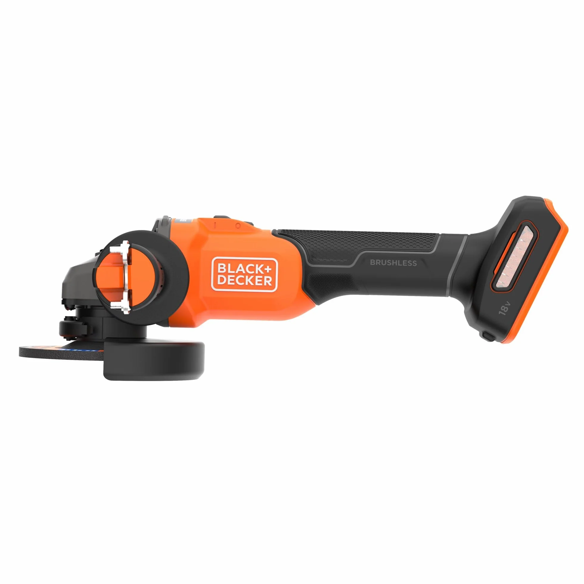 BLACK+DECKER Bezszczotkowa szlifierka akumulatorowa 18 V, 115 cm, goła, BCG6L8N-XJ
