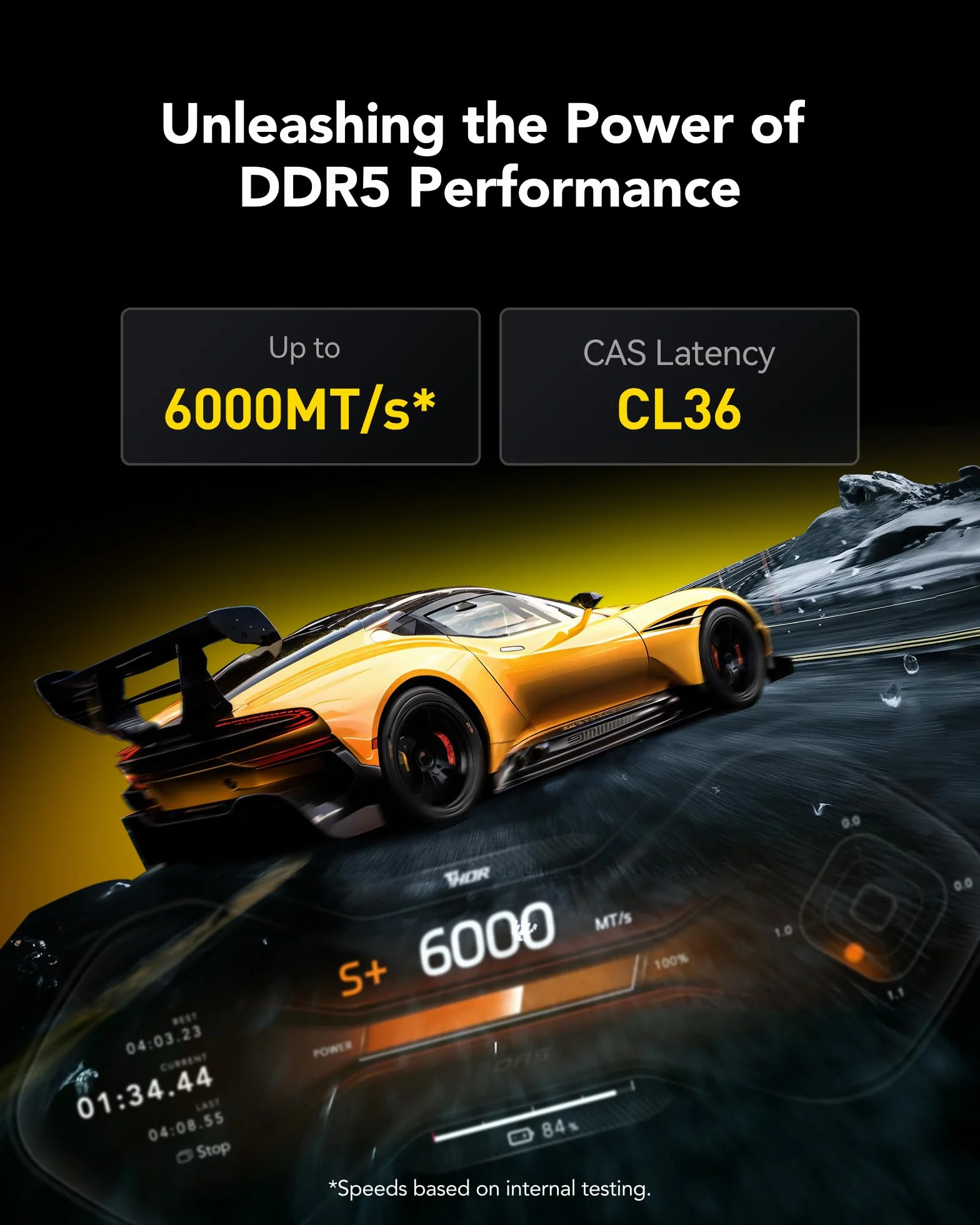 Lexar DDR5 RAM 32 GB zestaw (2 x 16 GB) 6000 MHz CL36, DRAM 288-pinowa pamięć UDIMM stacjonarna, pamięć PC, wysoka wydajność pamięci komputerowej do Intel XMP 3.0/AMD EXPO, dla AI, gier, CL36-40-40-96