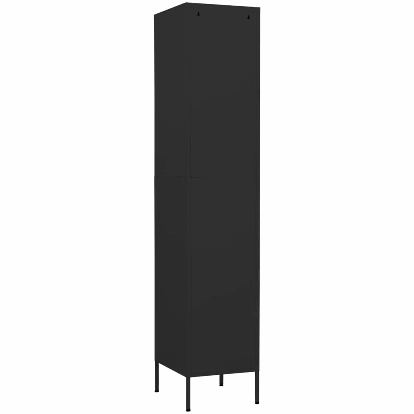 Szafa skrytka czarna 35 x 46 x 180 cm stal, szafka na narzędzia, szafki, szafki, szafki