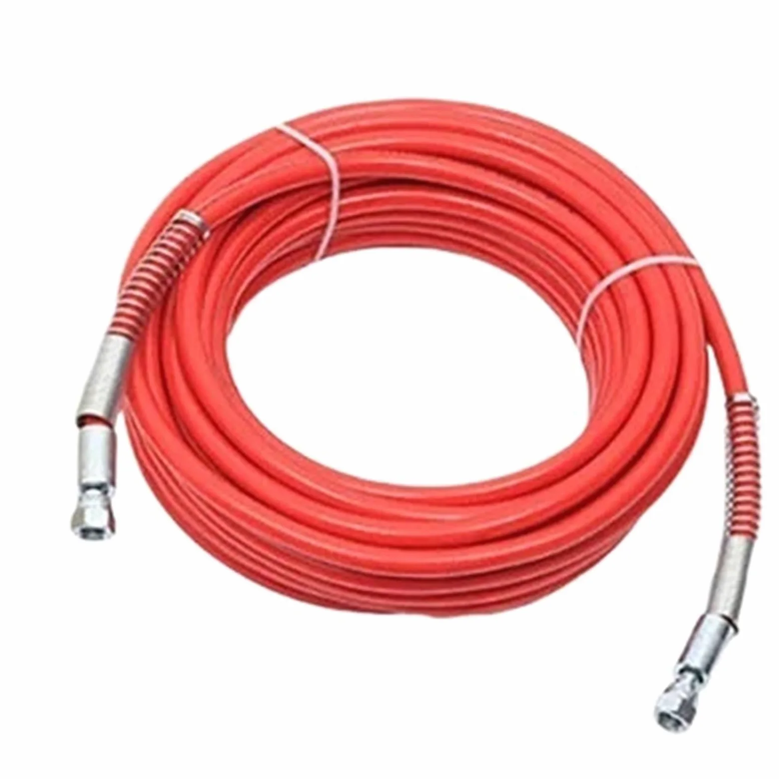 Wąż do bezpowietrznego rozpylacza farby, Wąż do natryskiwania farby bezpowietrznej 0,5–40 m 5800 PSI Wysokociśnieniowa rurka światłowodowa 1/4 cala, wielokolorowa(Red,15M)