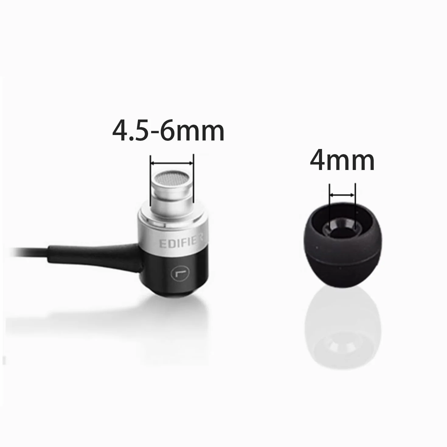 Silikonowe wkładki douszne do słuchawek 4,5-6 mm 18 par zamienne
