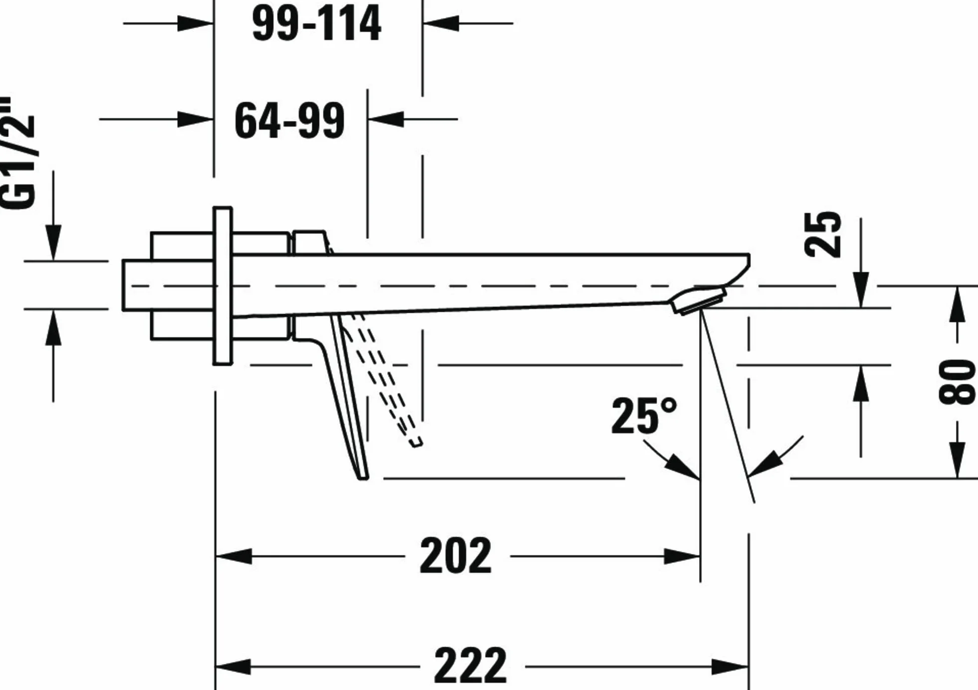 Duravit Wave armatura umywalkowa, podtynkowa, kran łazienkowy, umywalka, stal nierdzewna szczotkowana