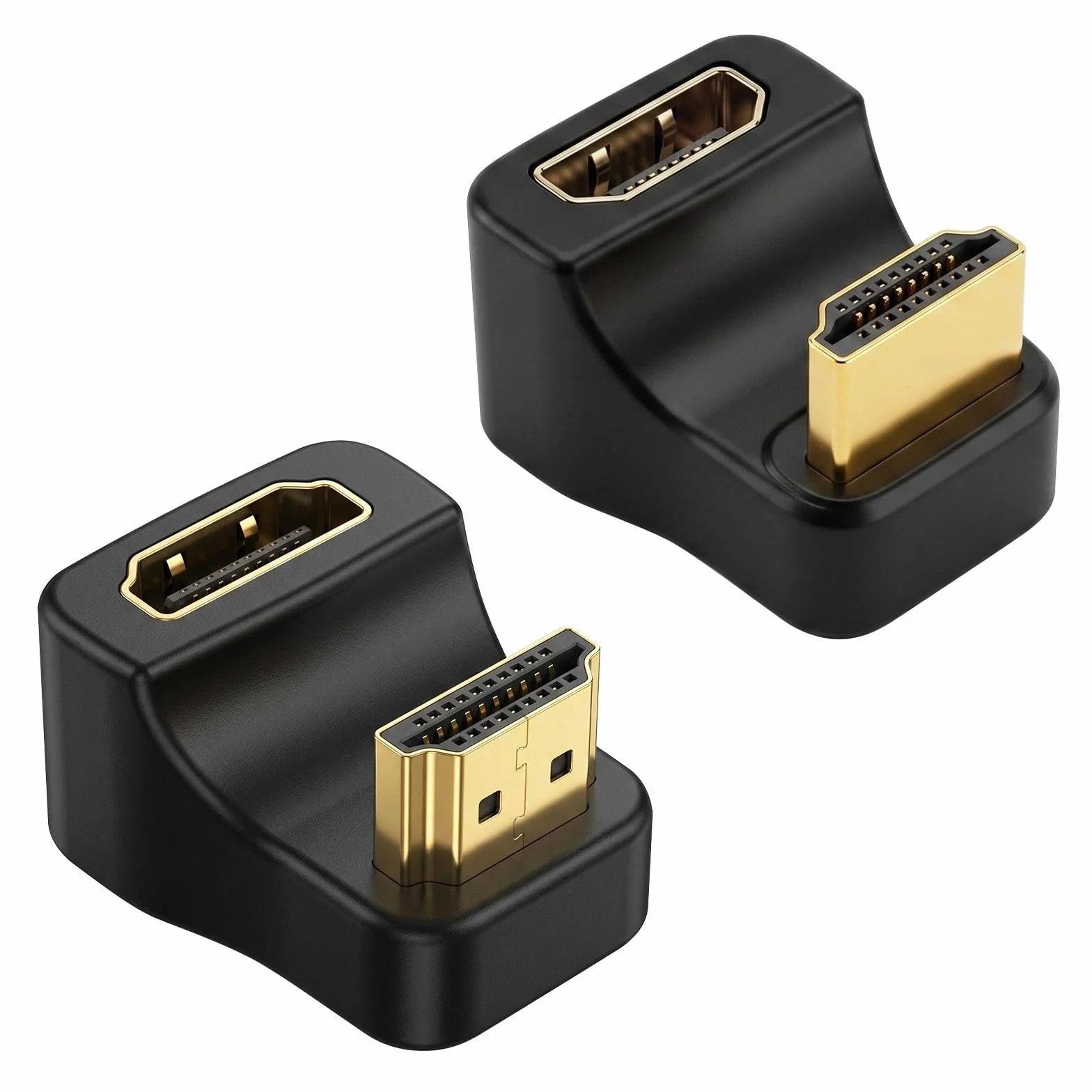 HENGBIRD Adapter HDMI 360° zestaw 2 szt. kątowy HDMI 2.1 8K 60 Hz 48 Gb/s 90 stopni 180°