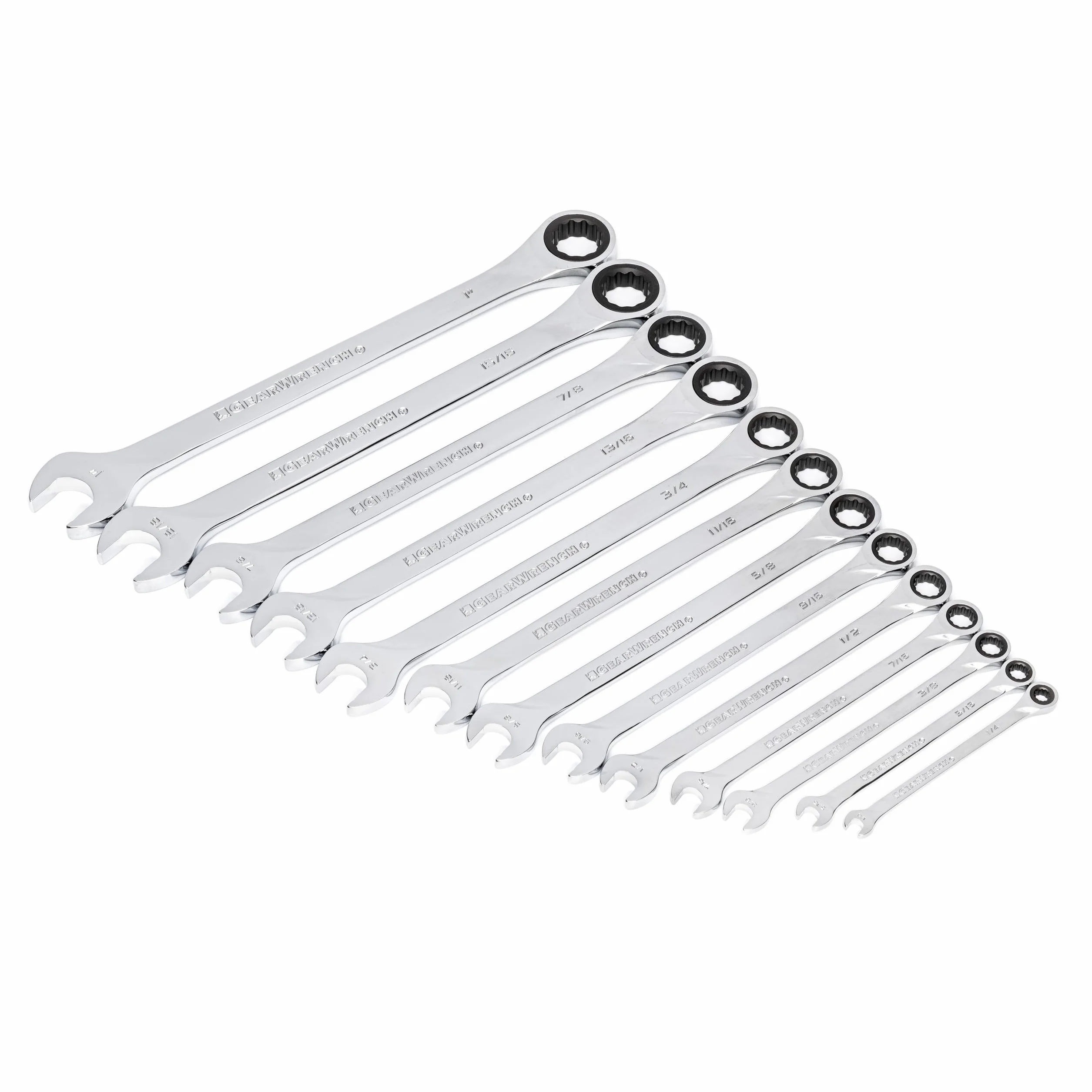 GEARWRENCH Zestaw kluczy płasko-oczkowych XL SAE 13 szt., 12 punktów - 85199
