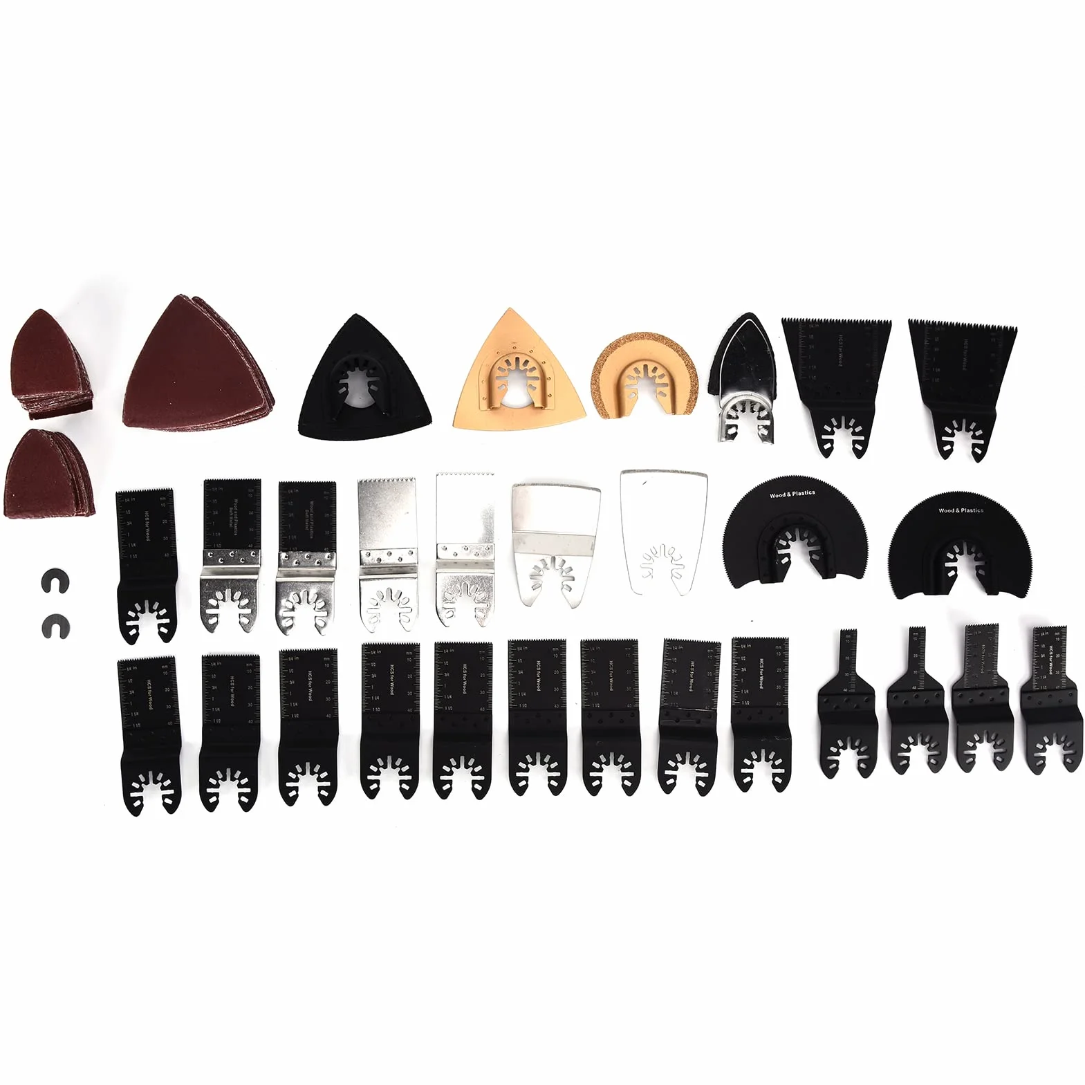 Oscyling Tool Blades Zestaw Wysokie Węglowe Stalowe Oscyling Multitool Blades Zestaw do drewna metalowego