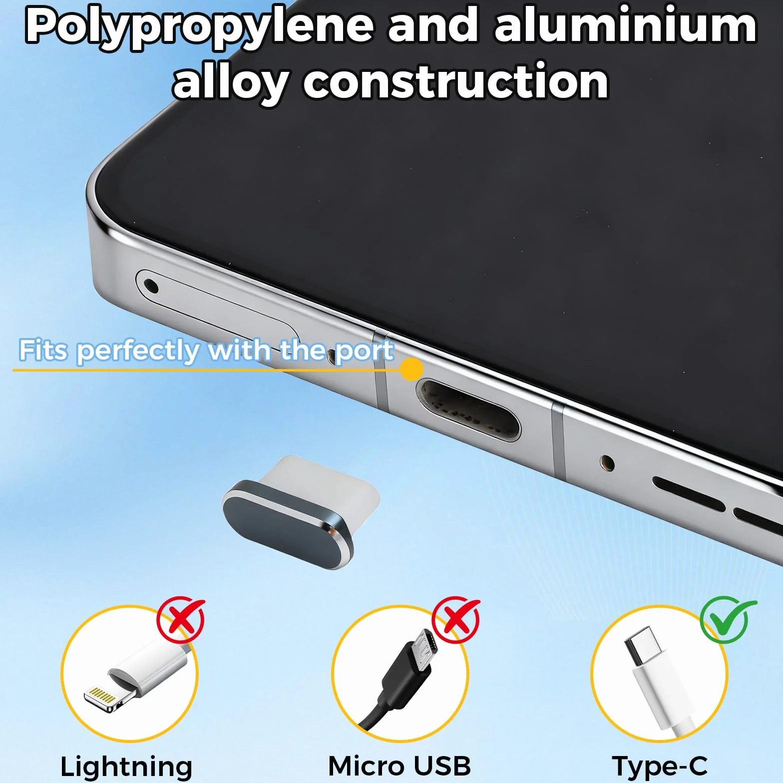 HENGBIRD 63-częściowy zestaw zatyczek do ochrony przed kurzem USB C