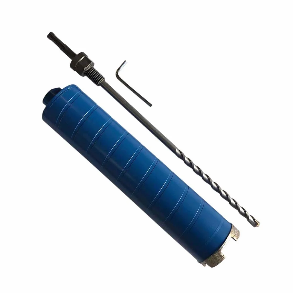 Diamentowy suchy rdzeń do cegieł i bloków z adapterem do bitów pilotowych SDS Plus, głębokość wiercenia 24 cm, trzpień 5/8"-11