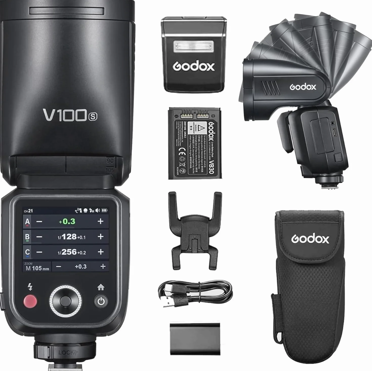 Godox V100S lampa błyskowa z okrągłą głowicą 100 W TTL HSS 1/8000s 2,4G LED do Sony