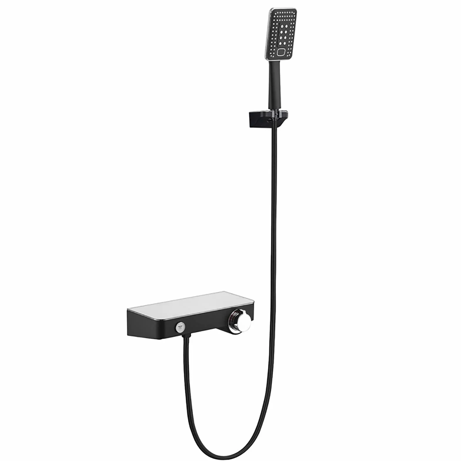 Bateria wannowa ścienna Bateria wannowa mosiężna Bateria napełniająca wannę Jednouchwytowa bateria mieszająca do wanny z ciepłą i zimną wodą z 3 strumieniami Prysznic ręczny i wąż prysznicowy chrom