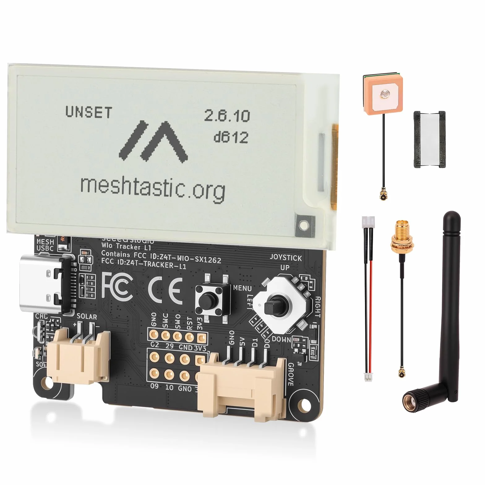 Wio Tracker L1 E-Ink tablica rozwojowa 2,13" SX1262 nRF52840 AR duino Meshtastic LoRa BLE 5 GPS GNSS akumulator typu C ładowanie
