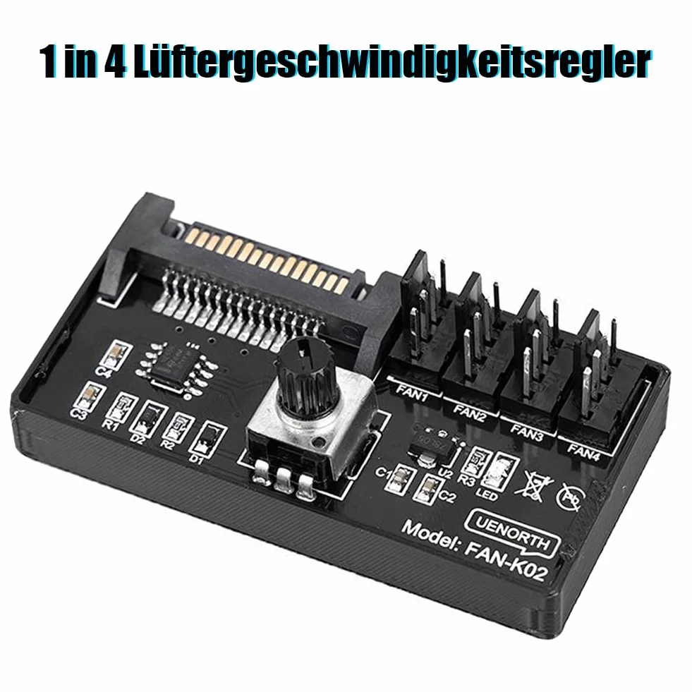 Joycabin regulator prędkości wentylatora 4-pinowy PWM 12 V SATA