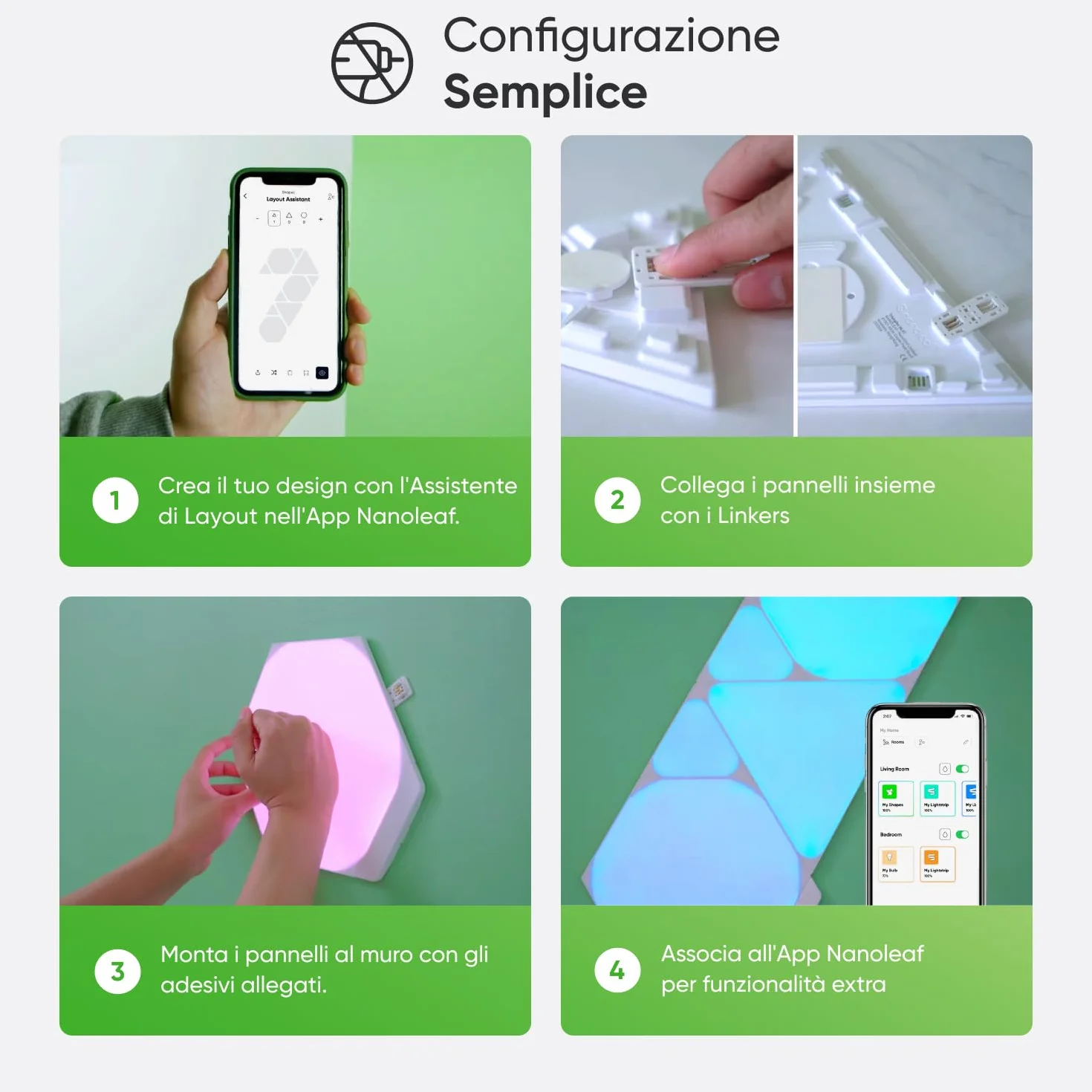 Nanoleaf Shapes Zestaw Oświetleniowy 9 sztuk Wielokolorowy
