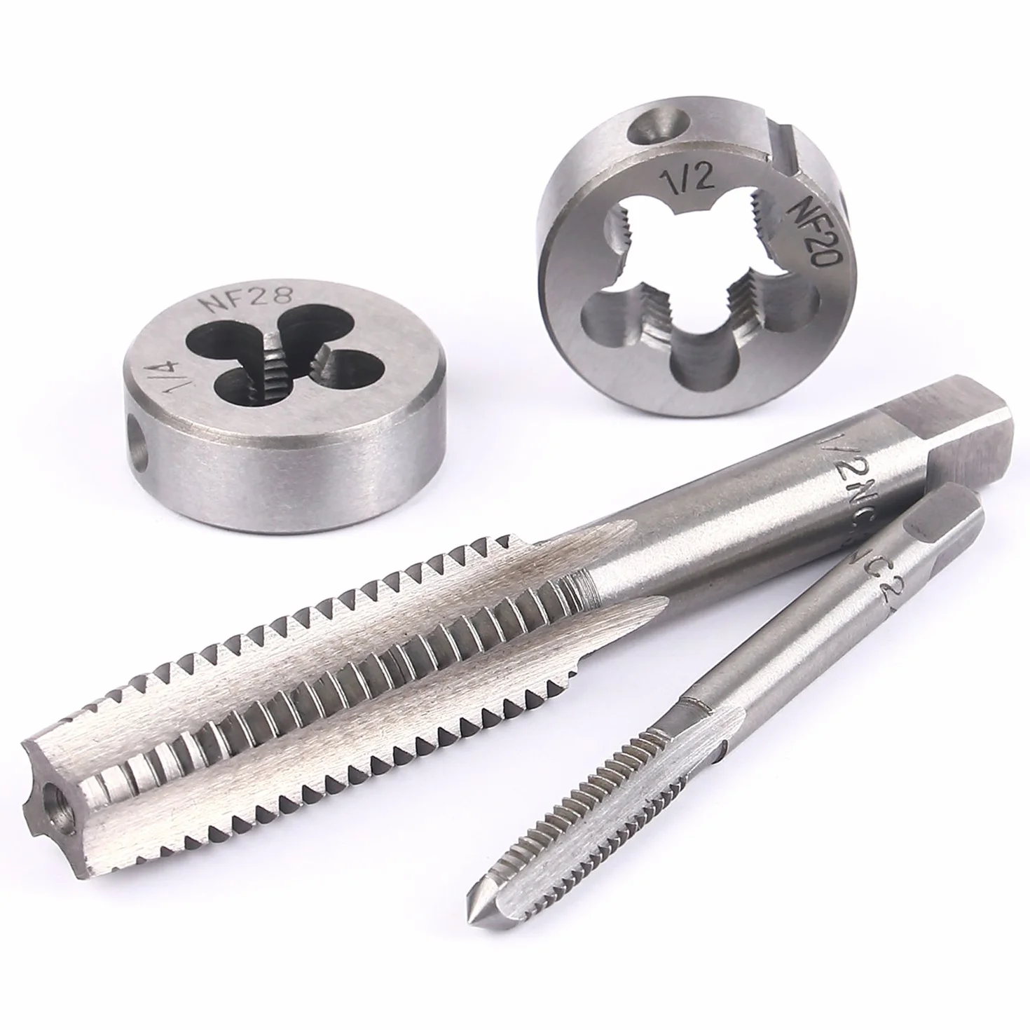 60-Pc Master Tap and Die Set - Include SAE Inch Size #4 to 1/2” and Metric Size M3 to M12, Coarse and Fine Threads | Essential Threading Rethreading Tool Kit with Complete Accessories and Storage Case