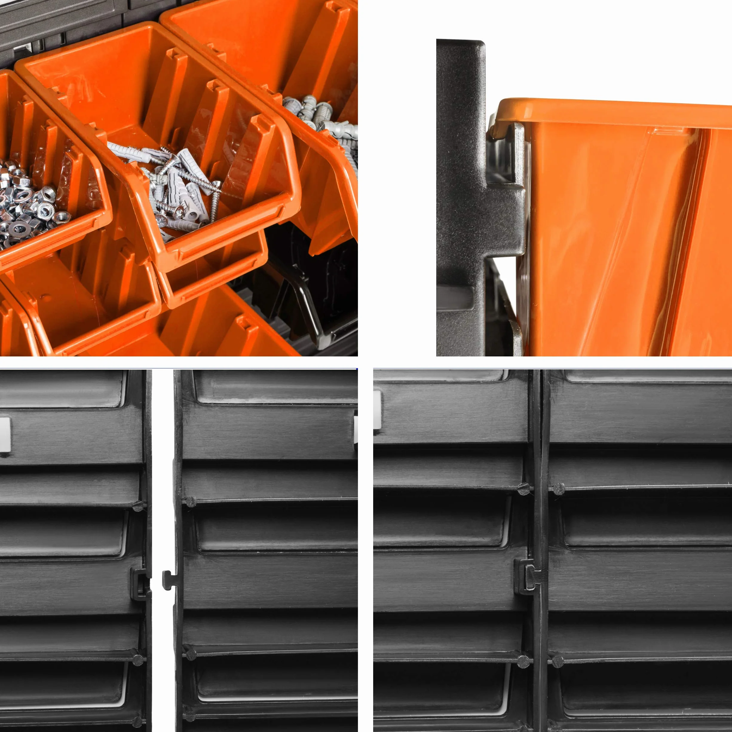 45 szt. pudełek system magazynowy regał ścienny 58 x 117 cm pojemniki do układania w stos pojemniki do przechowywania magazynów, bardzo mocne płyty ścienne, regał rozszerzalny regał warsztatowy regał magazynowy regał warsztatowy regał ścienny regał ścienn