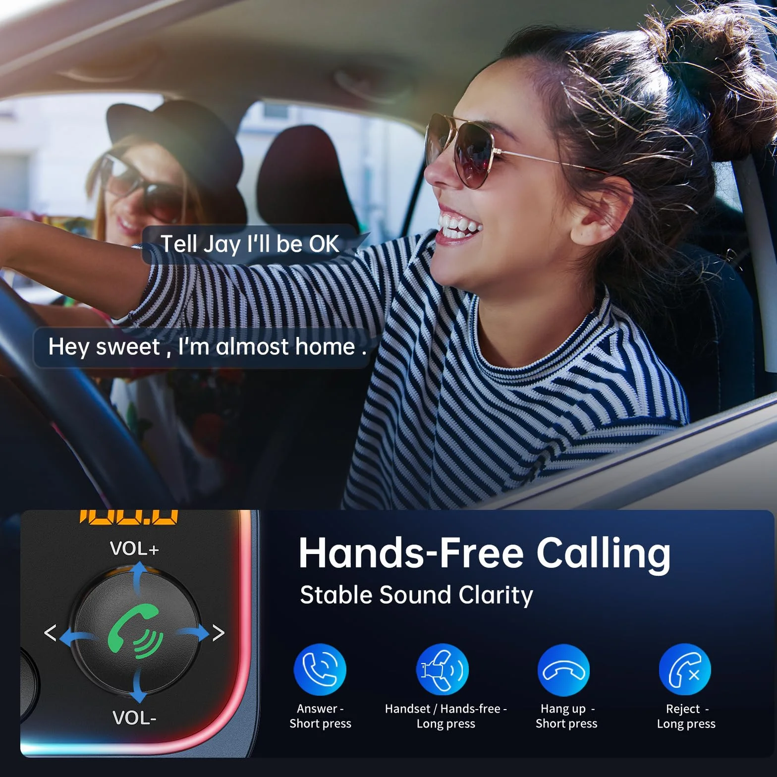Syncwire Nadajnik FM Bluetooth 5.4 54W PD&QC3.0 Ładowarka samochodowa USB C [Podwójny mikrofon i dźwięk basowy HiFi] [Szybkie ładowanie] [Przełącznik światła] Odbiornik radiowy rozmowy głośnomówiący,