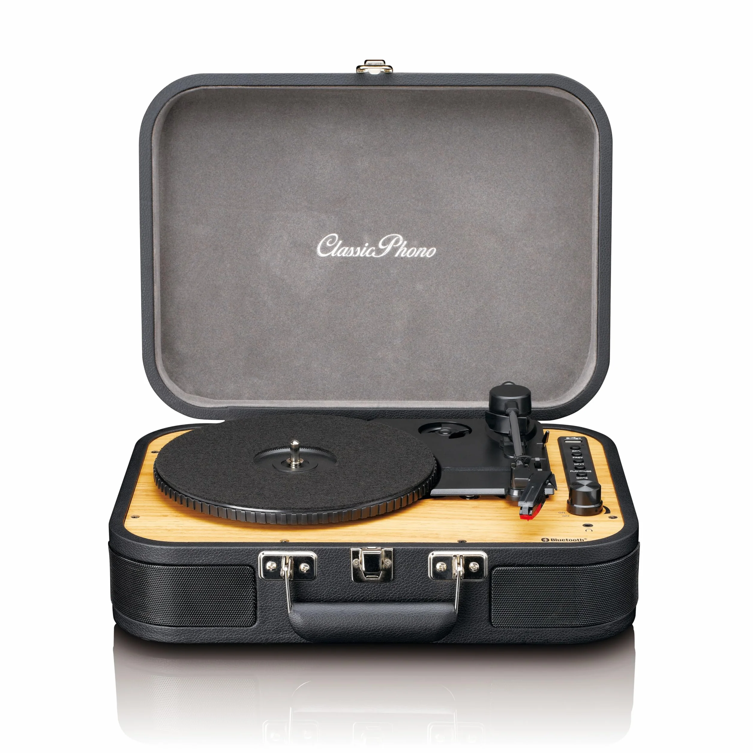 Lenco Gramofon Classic Phono TT-116 Bluetooth 3 prędkości 33 45 78 obr/min winylowy vintage czarny