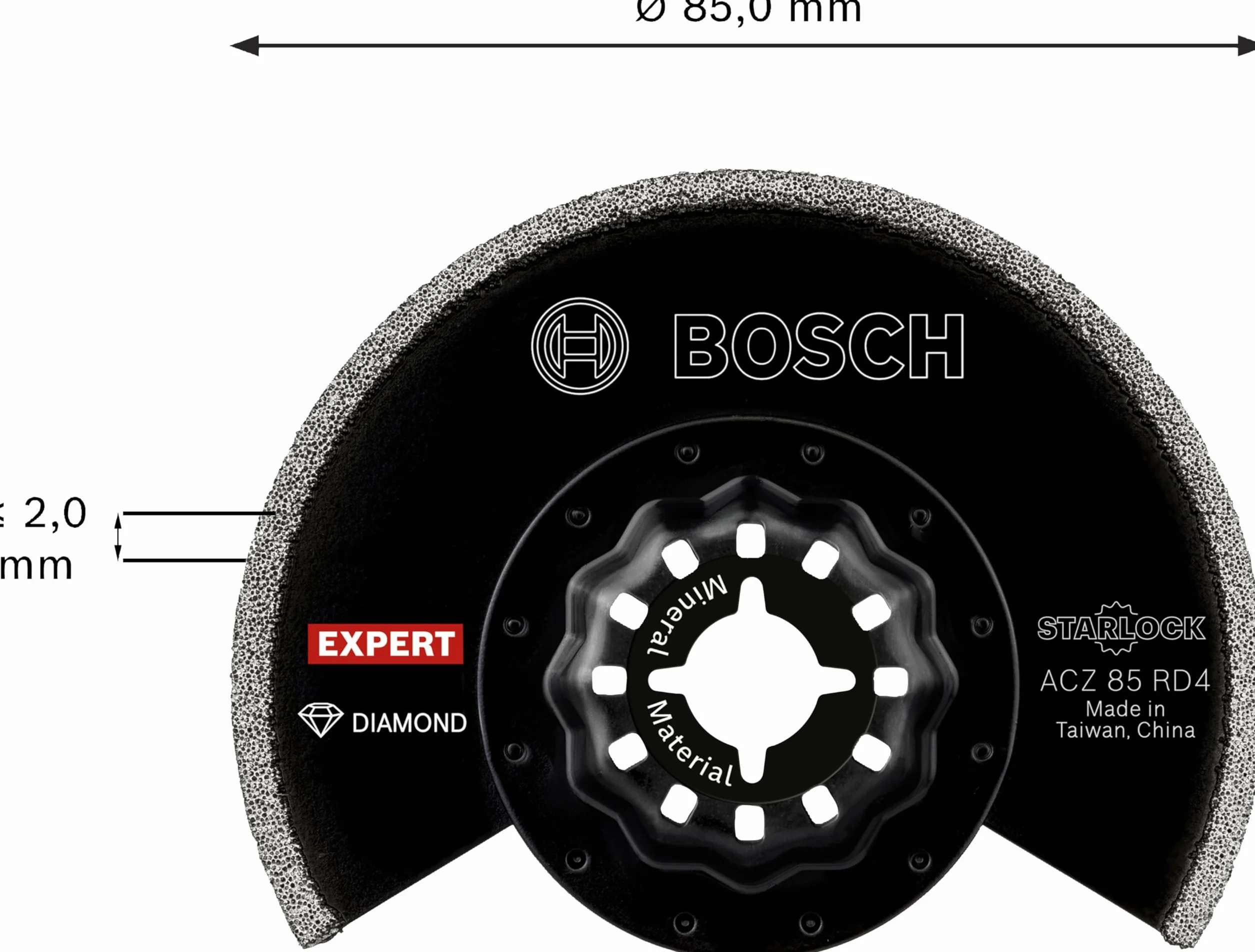 Bosch 10x Brzeszczot do fug EXPERT ACZ 85 RD4 (do Moździerz, Miękkie płytki ceramiczne, Ø 85 mm, Professional Akcesoria Narzędzie wielofunkcyjne)