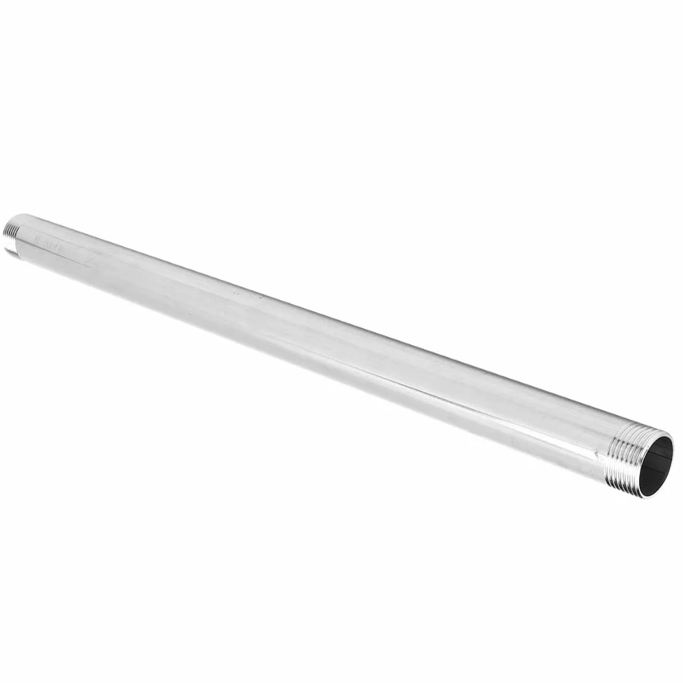 Wakects Rura Gwintowana ze Stali Nierdzewnej, Adapter Złączki z Gwintem Zewnętrznym 50 Cm G1 2 G3 4 G1, Odporne na korozję Szczelne Uszczelnienie Łatwy montaż, do Przedłużenia Rury Gazowej i Wodnej