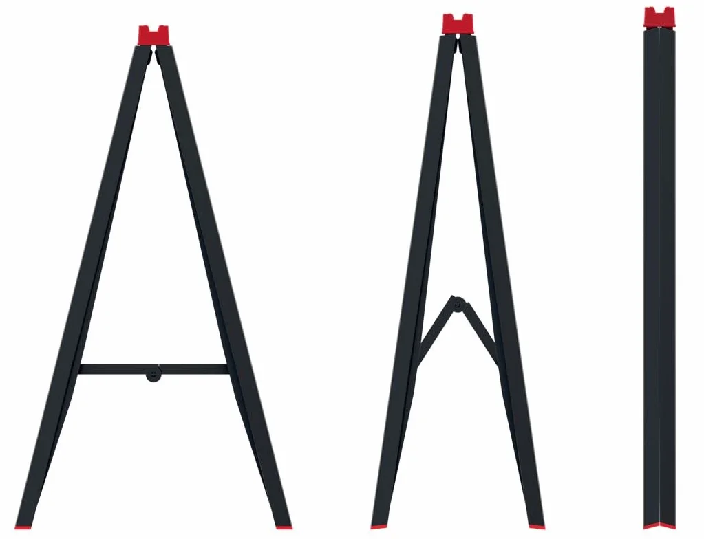 Kistenberg 4 x kozioł roboczy, zestaw składany kozioł warsztatowy, 700 kg, wysokość 79 x 58 cm (wys. x szer.), czarna
