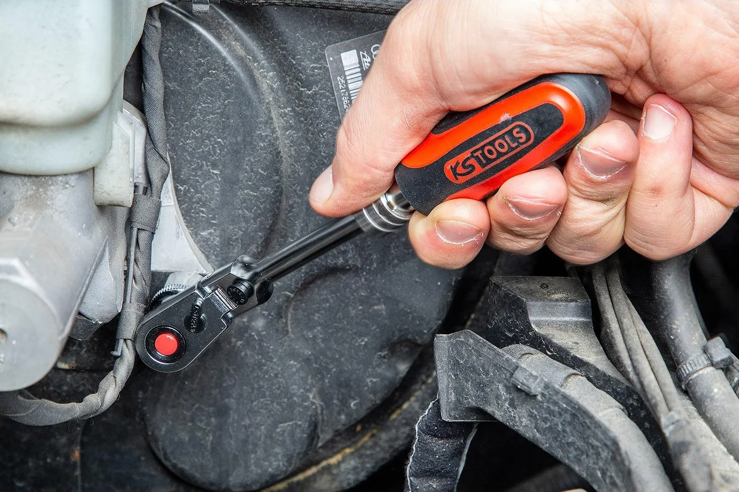 KS Tools 914.1420 1/4" grzechotka przegubowo-teleskopowa SlimPOWER, mechanizm 72 zębowy