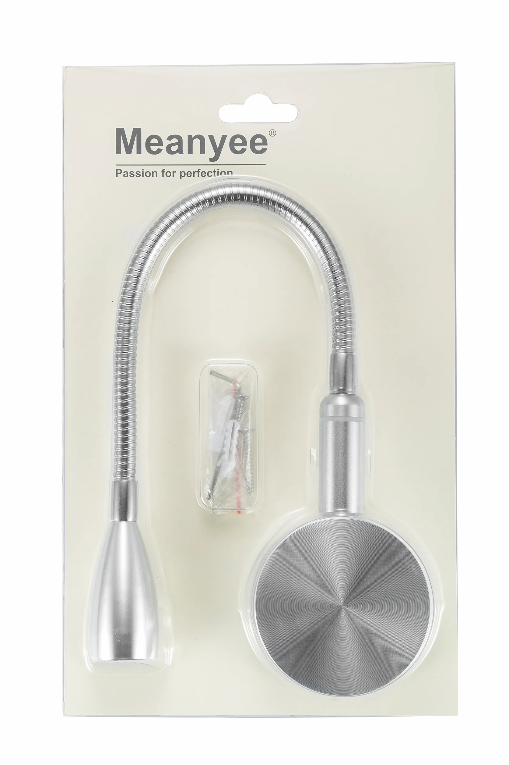 Meanyee Przełącznik dotykowy o zmiennej intensywności Elastyczna lampa do czytania łabędzia szyja lampa ścienna lampka nocna pielęgnacja oczu z niebieskim wyświetlaczem LED Dim