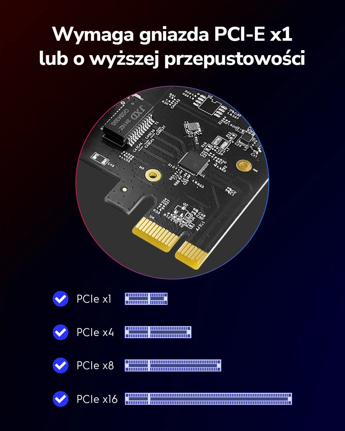 Cudy PE25 karta sieciowa PCI Express 2,5 Gb/s PCIe 2,5 GBase-T RTL8125