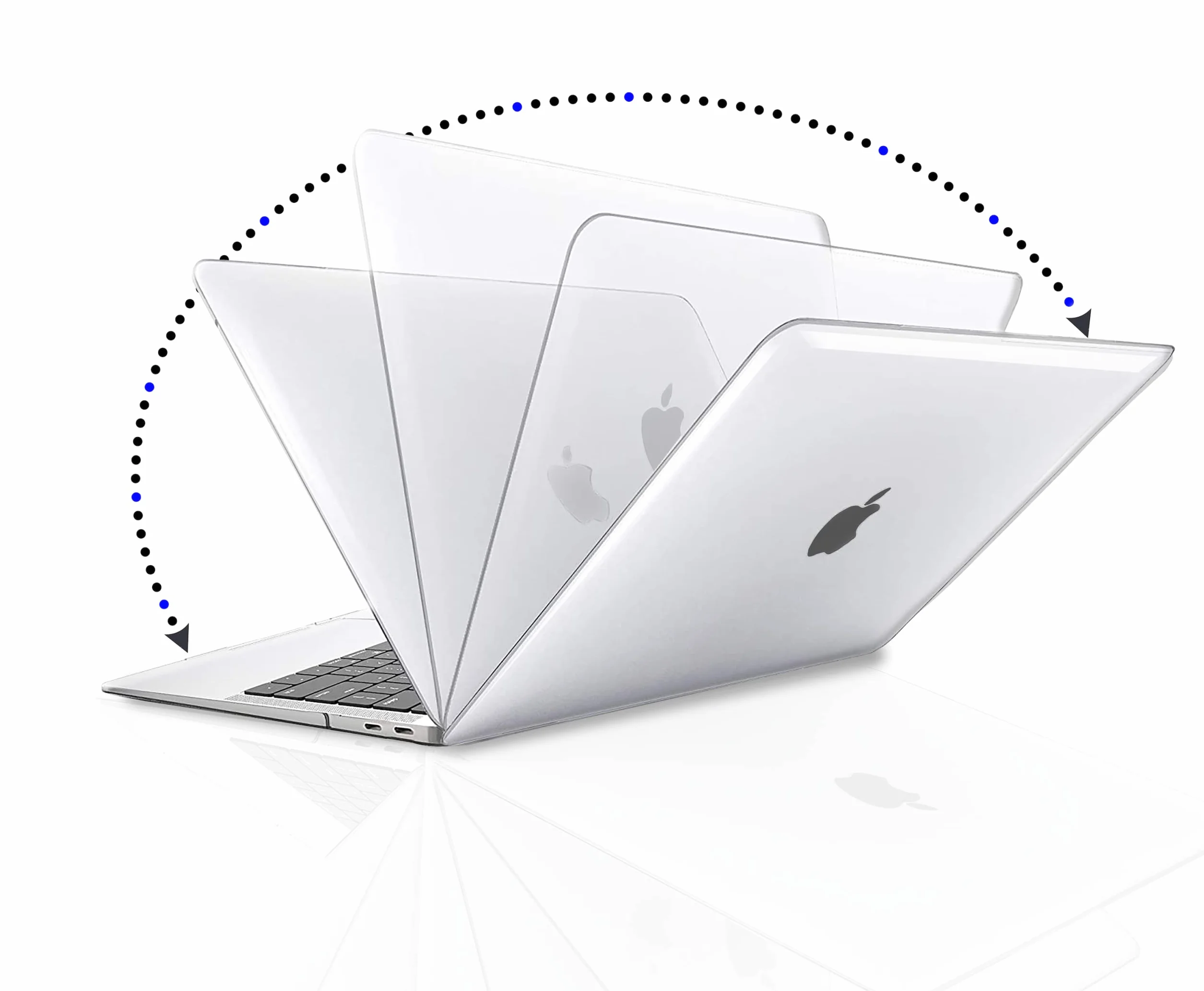 GVTECH Etui ochronne MacBook Air 13 2010-2017 A1369 A1466 przezroczyste