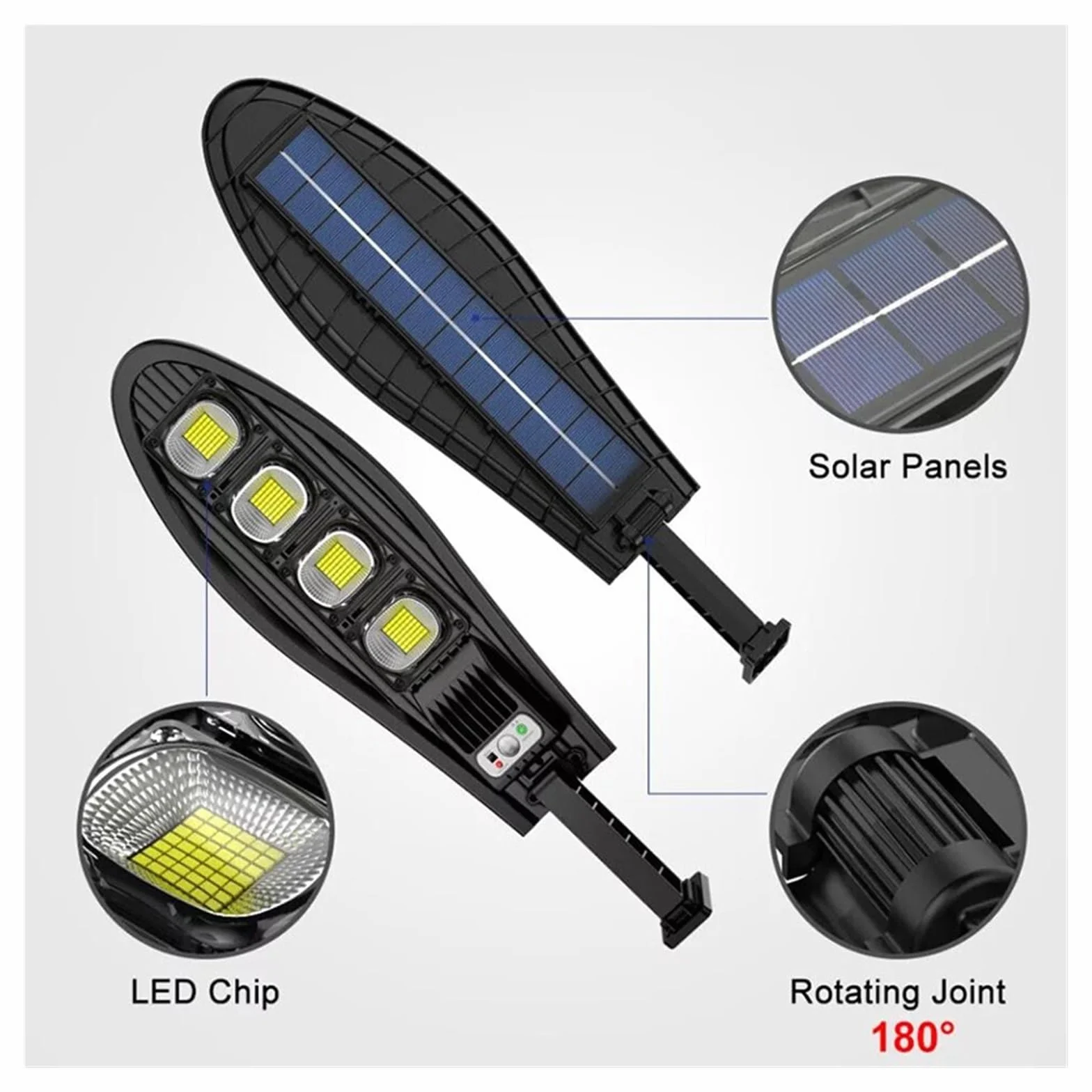 Solarne lampy uliczne na zewnątrz, Potężne podwórko słoneczne oświetlenie uliczne zewnętrzne 3 tryby 8000 W zewnętrzne światło słoneczne wodoodporna lampa uliczna pilot reflektor do domu w ogrodzie do