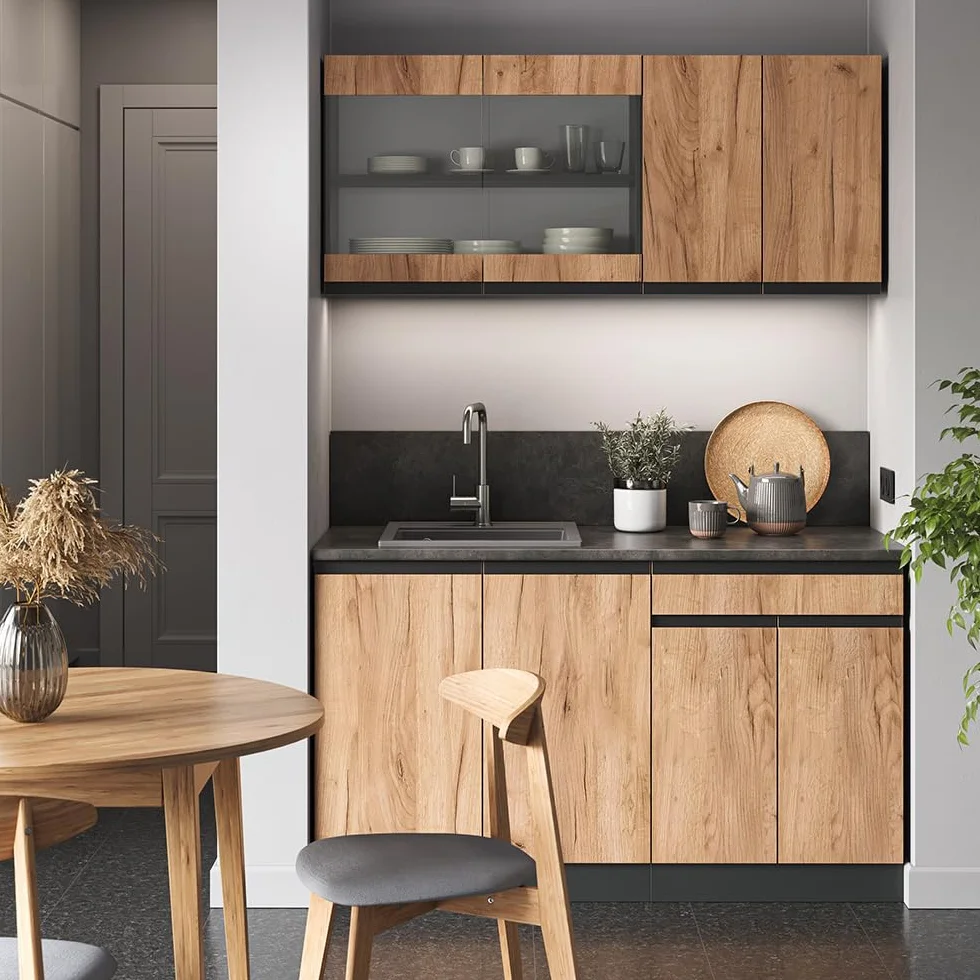 Vicco Front kuchenny "R-Line", Złoty dąby, 59.6 x 70.8 cm | front meblowy do szafki dolnej z szufladami, adapté aux armoires de cuisine R-Line pour une installation facile