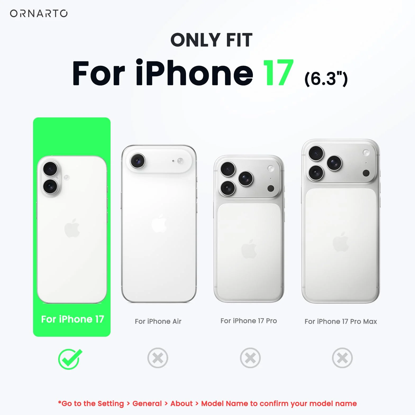 ORNARTO Etui na iPhone 17, Silikonowe 6,3 cala, cienka osłona na iPhone 17 z płynnego silikonu, odporna na zarysowania i wstrząsy osłona na iPhone 17 (2025) - Niebieski dziecięcy