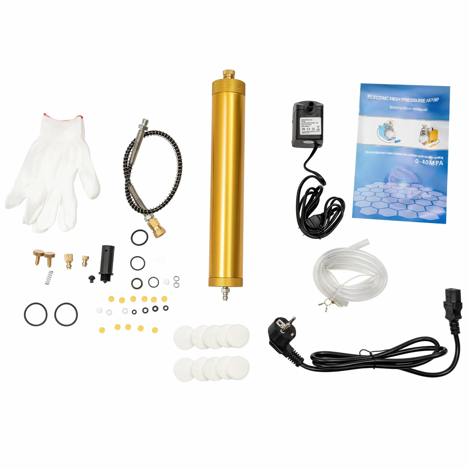 Wysokociśnieniowa pompa powietrza 1800 W, 4500 psi, kompresor 30 Mpa PCP, automatyczna sprężarka powietrza z pompą zanurzeniową, do paintballu, butli do nurkowania, pistoletów pneumatycznych i butelek