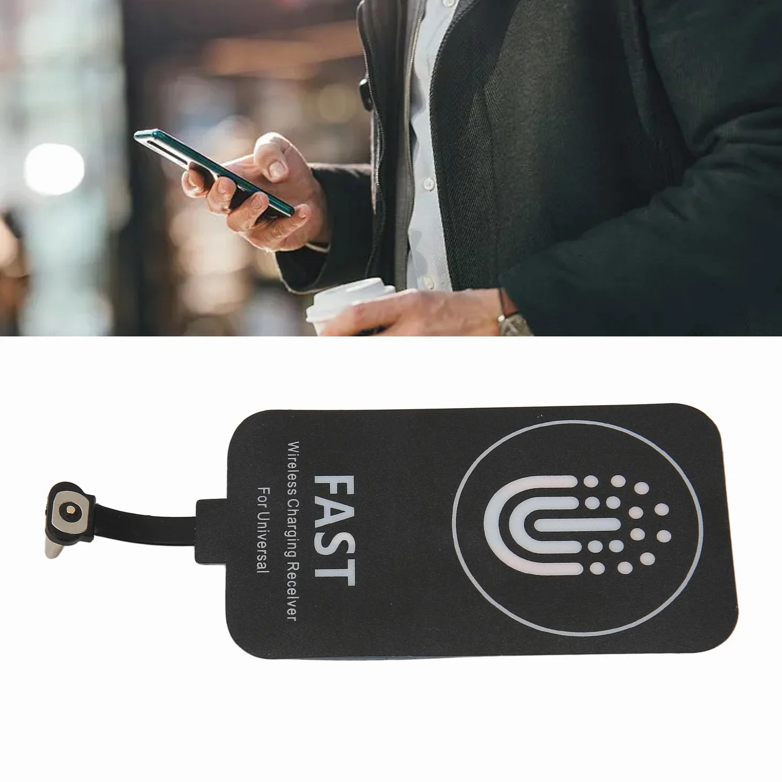 Bezprzewodowa ładowarka Qi USB C z odbiornikiem magnetycznym