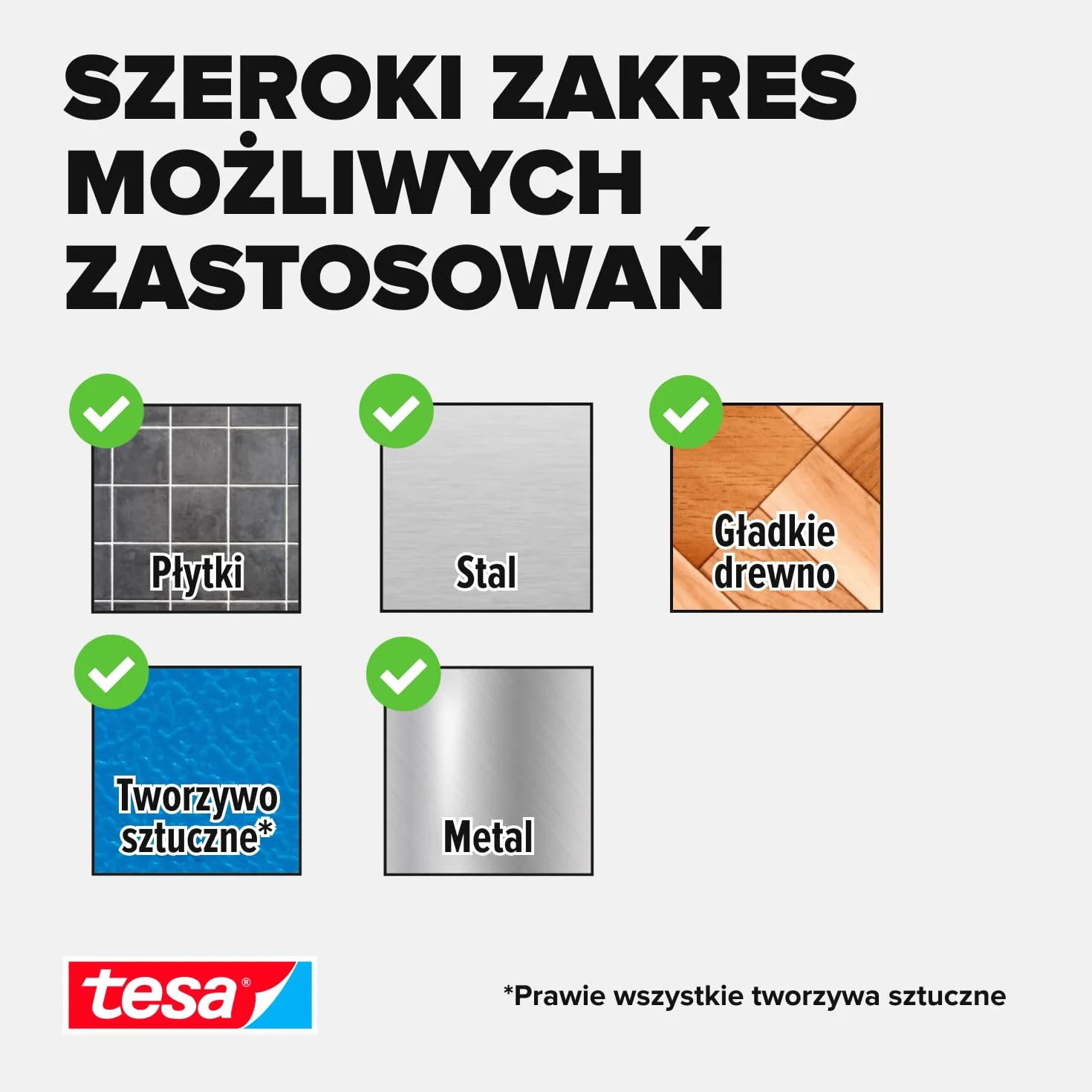 Tesa 55225-00002-01 Uniwersalna Taśma Pętelkowa Biała 2,5m
