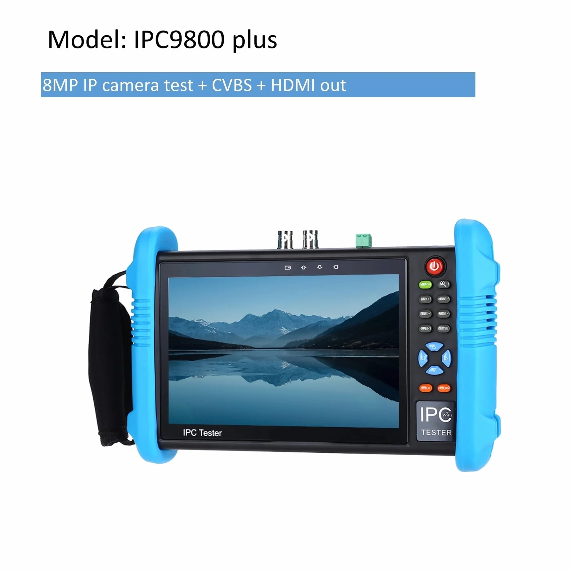 Tester CCTV, IPC9800 4K 8MP CVI TVI AHD SDI | Z Analogowy tester kamery IP Wielofunkcyjne profesjonalne narzędzie testowe Monitor testera do testowania kamer CCTV i IP.
