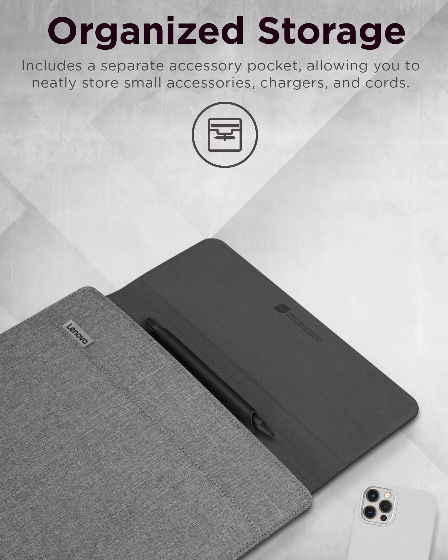 Lenovo Yoga pokrowiec na laptopa 14,5 cala magnetyczny szary
