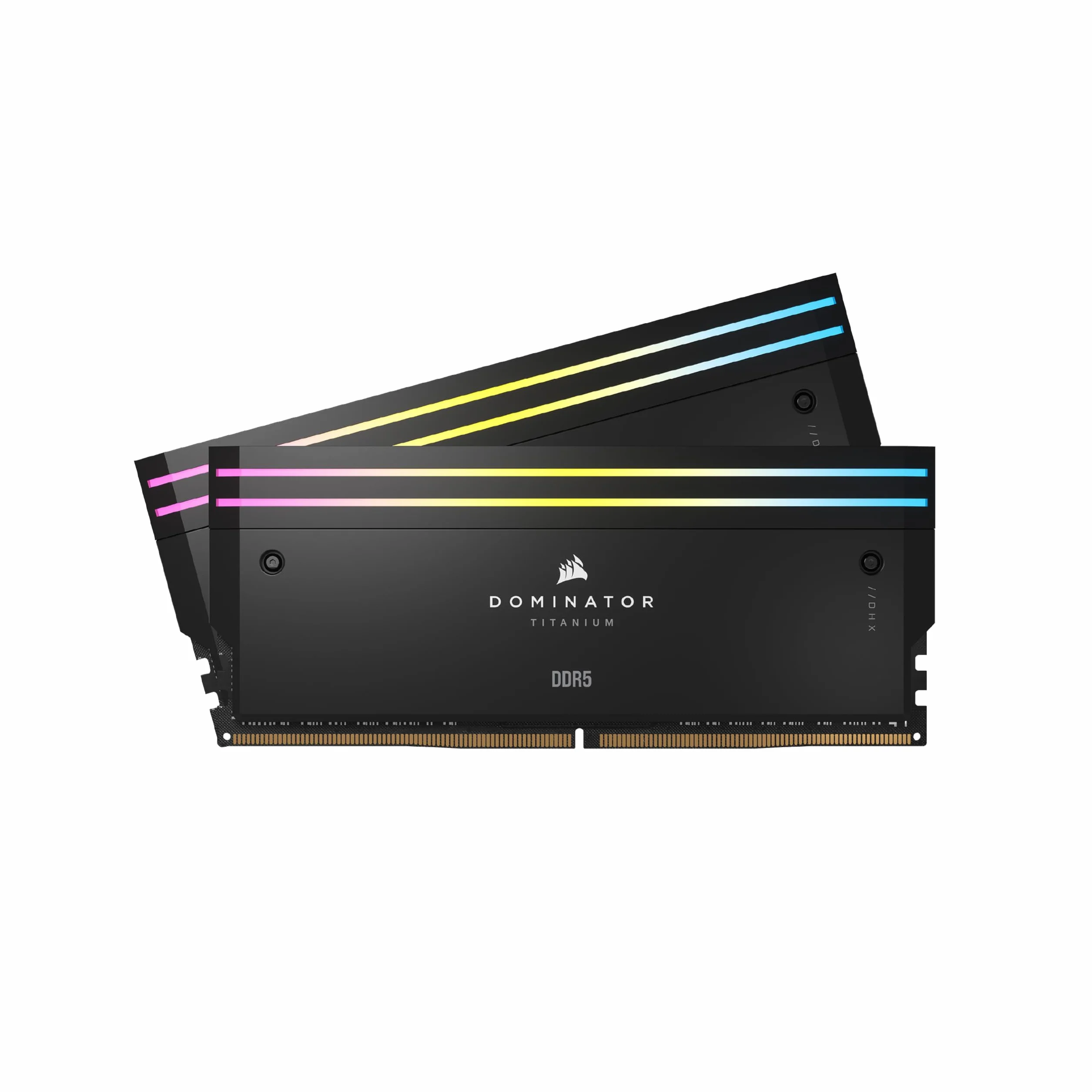 CORSAIR DOMINATOR TITANIUM RGB DDR5 RAM 32GB (2x16GB) DDR5 do 6400MHz CL32 Intel XMP iCUE Kompatybilna Pamięć Komputerowa - Czarny (CMP32GX5M2B6400C32)