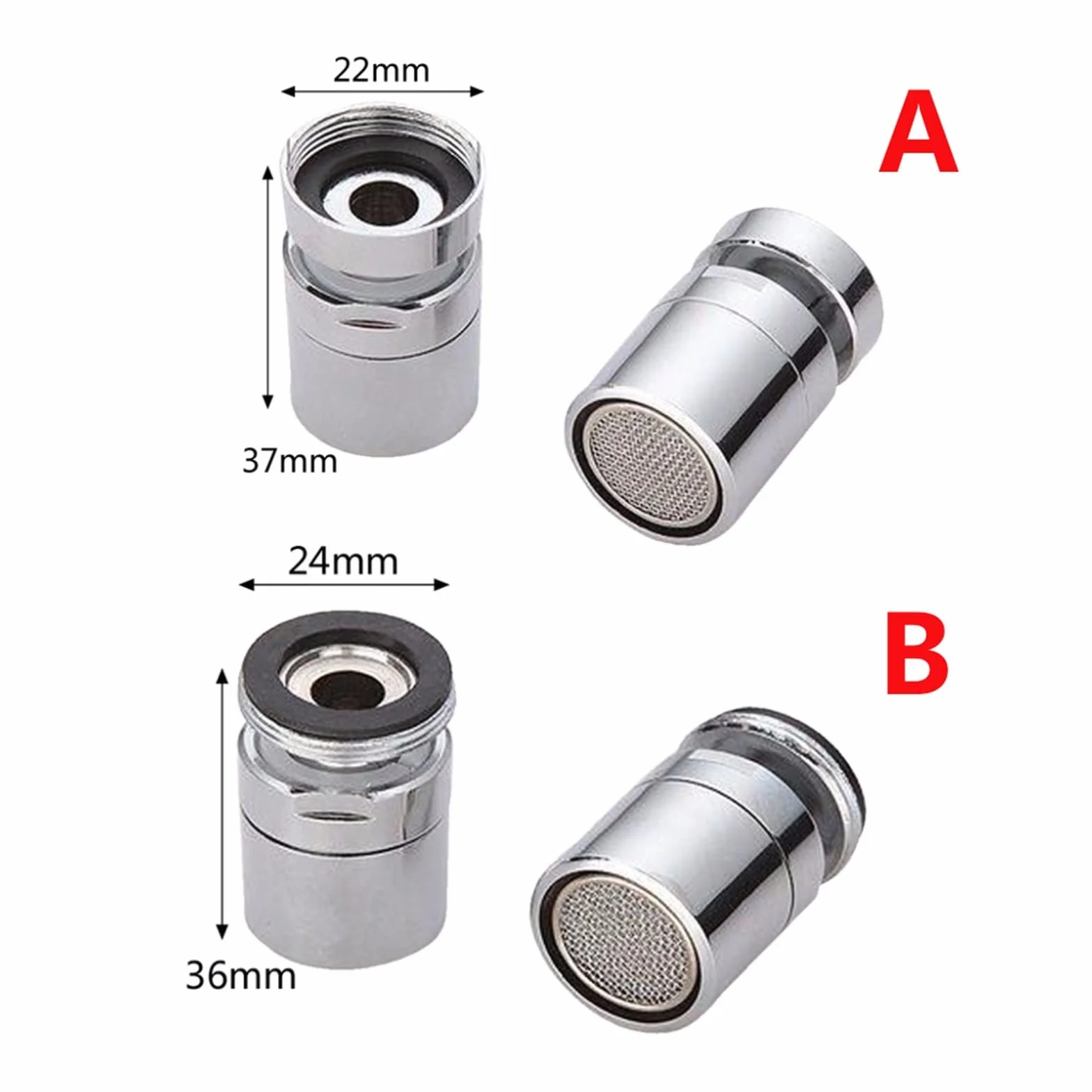 Perlator do kranu Adapter do kranu 1 szt. Bateria kuchenna i łazienkowa Aerator, elastyczny stopień Aerator Wylot z opryskiwaczem Obrotowy kran Oszczędzający wodę Głowica dyszy Bateria zlewozmywakowa