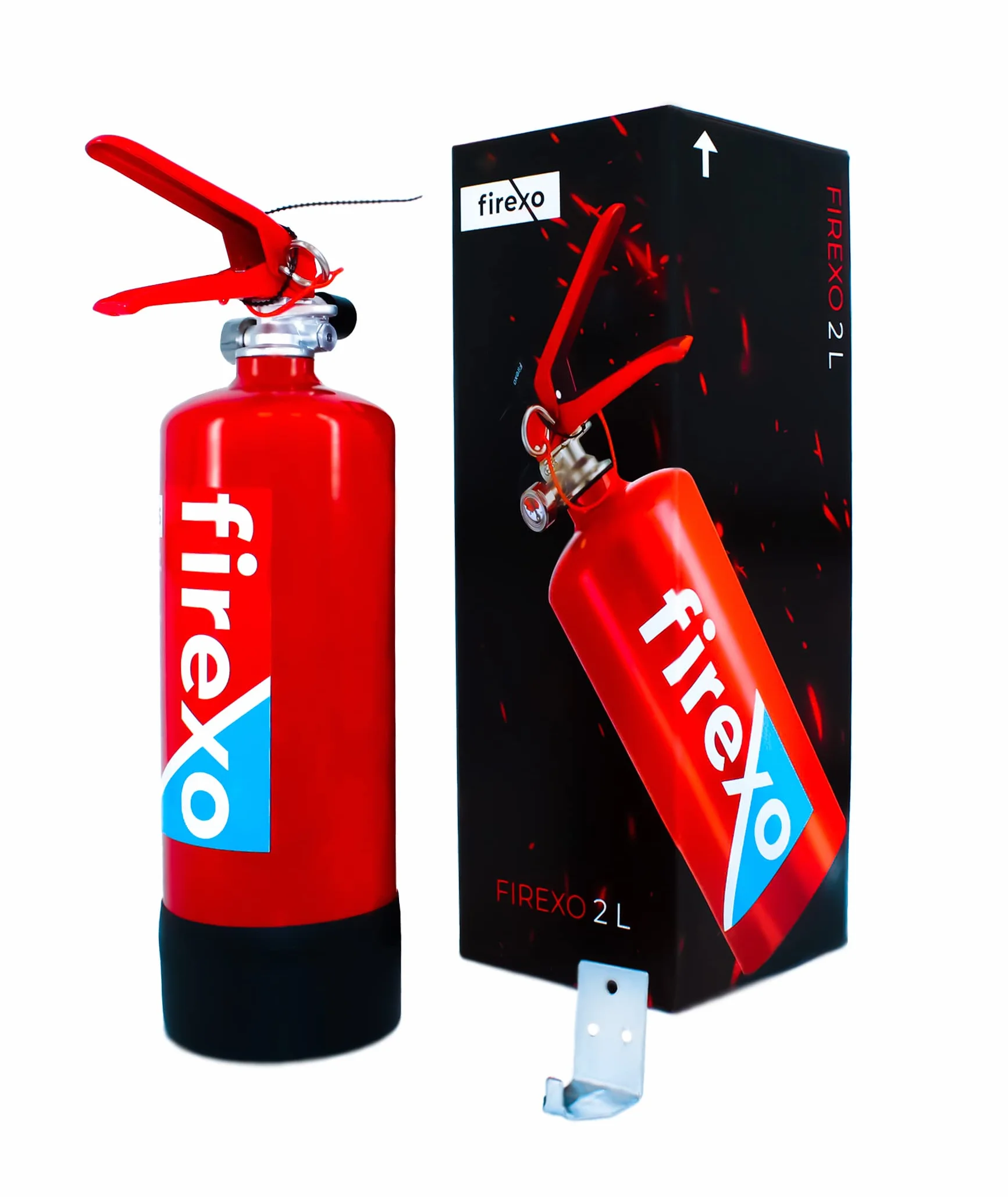 Firexo Gaśnica (2 Liter) — Gaśnica Do Domu, Pracy, Magazynu, Restauracji, Biura, Kuchni i Kempingu — Gaśnica Do Wszystkich Klas Pożarowych, w Tym Do Pożarów Baterii Litowych