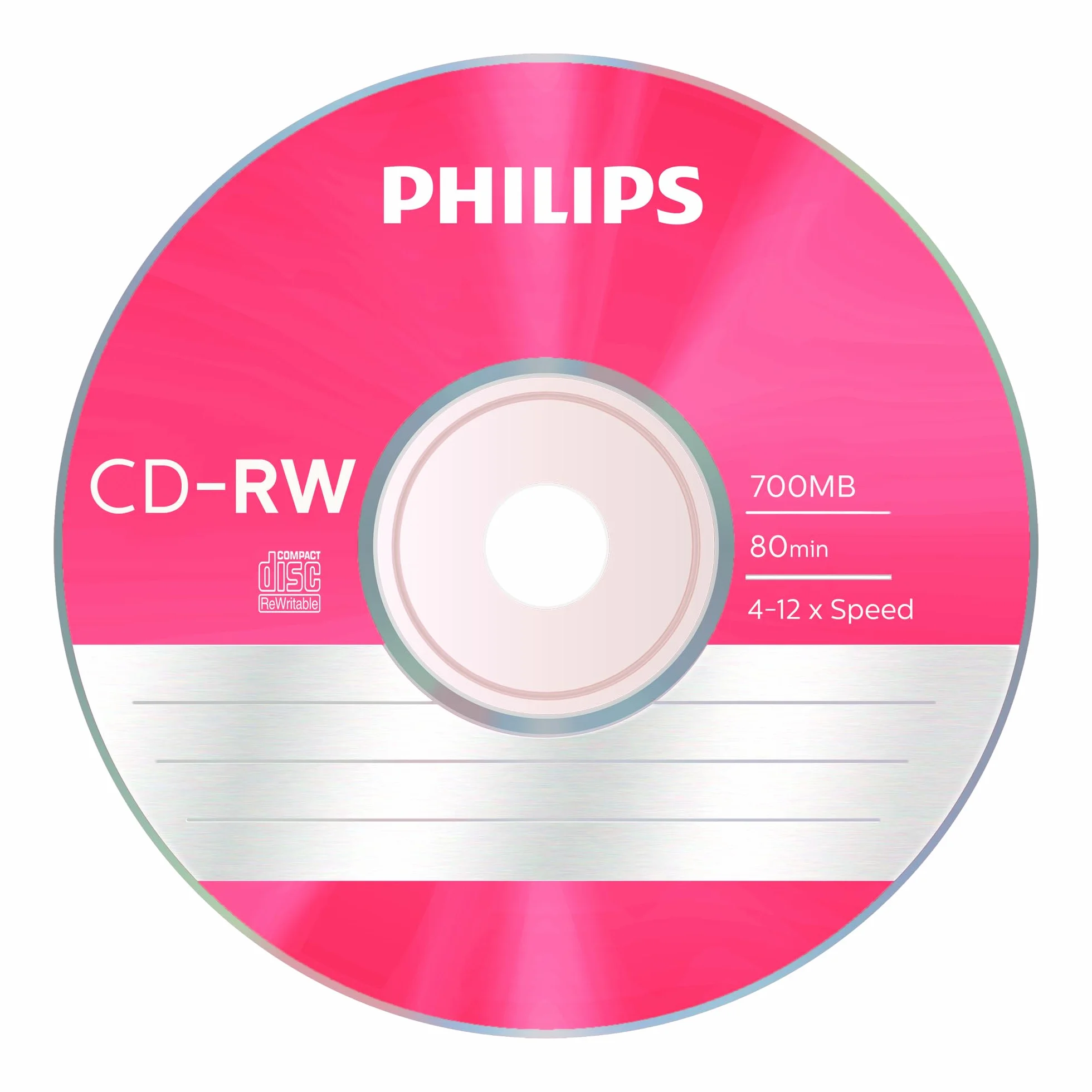 Philips CD-RW 700 MB 80 min 4-12x prędkość 5 szt. Slim Case