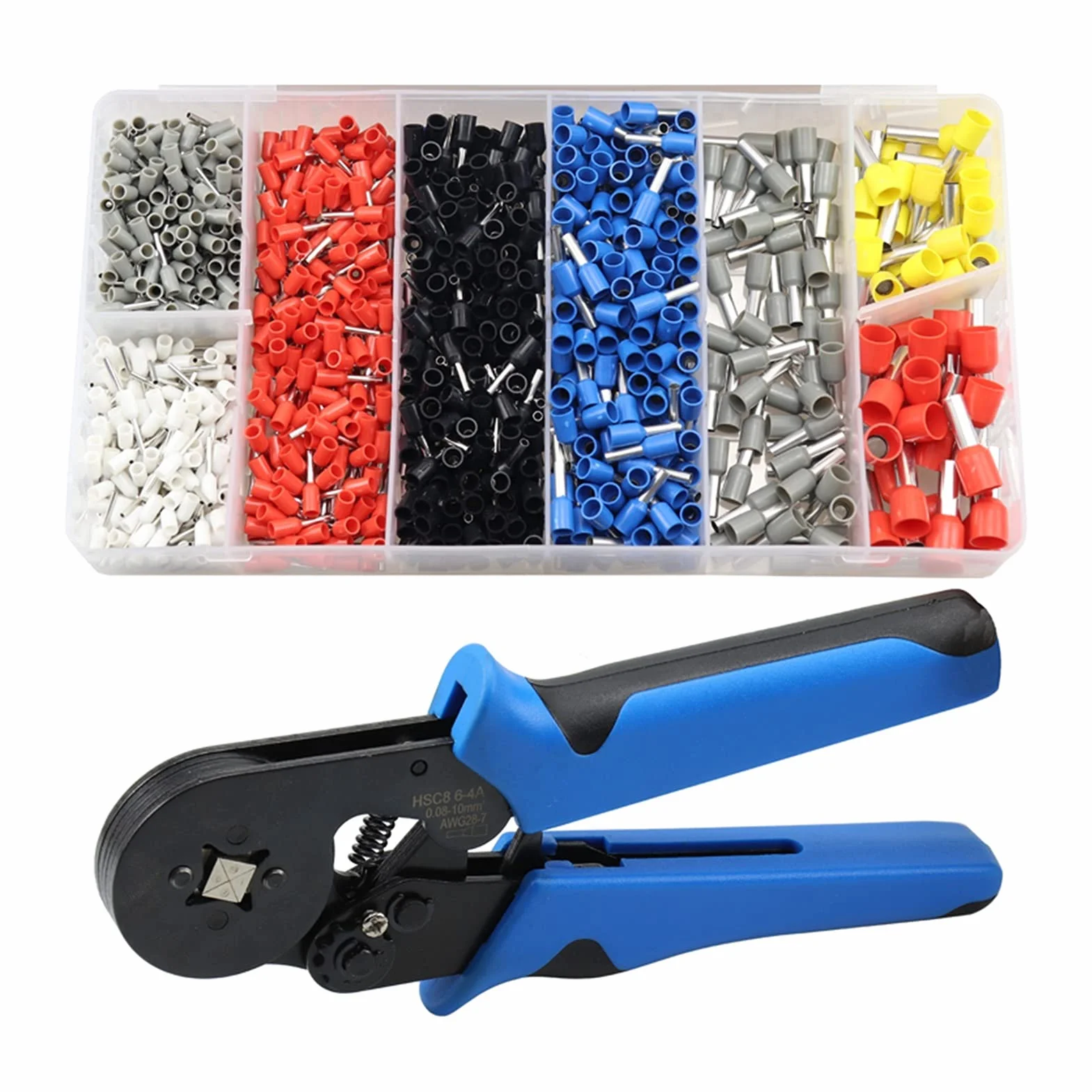 Ściągacz izolacji Europejski Crimper Cripster Crimping Szczypce do zaciskania drutu Stripper Cripster Ferrule Crimping Hand Tool Szczypce + Zestaw Zestaw 1200 Terminals(03)