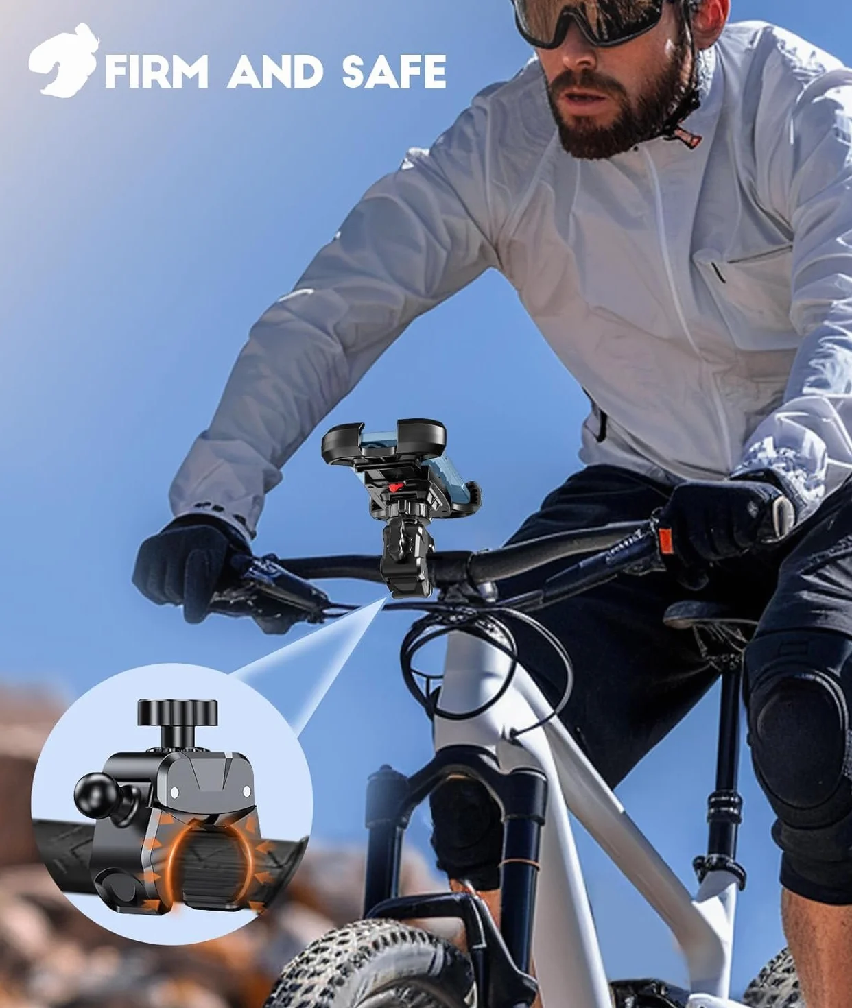 CIRYCASE Uchwyt na telefon rowerowy motocyklowy na kierownicę 4,7"-6,8"